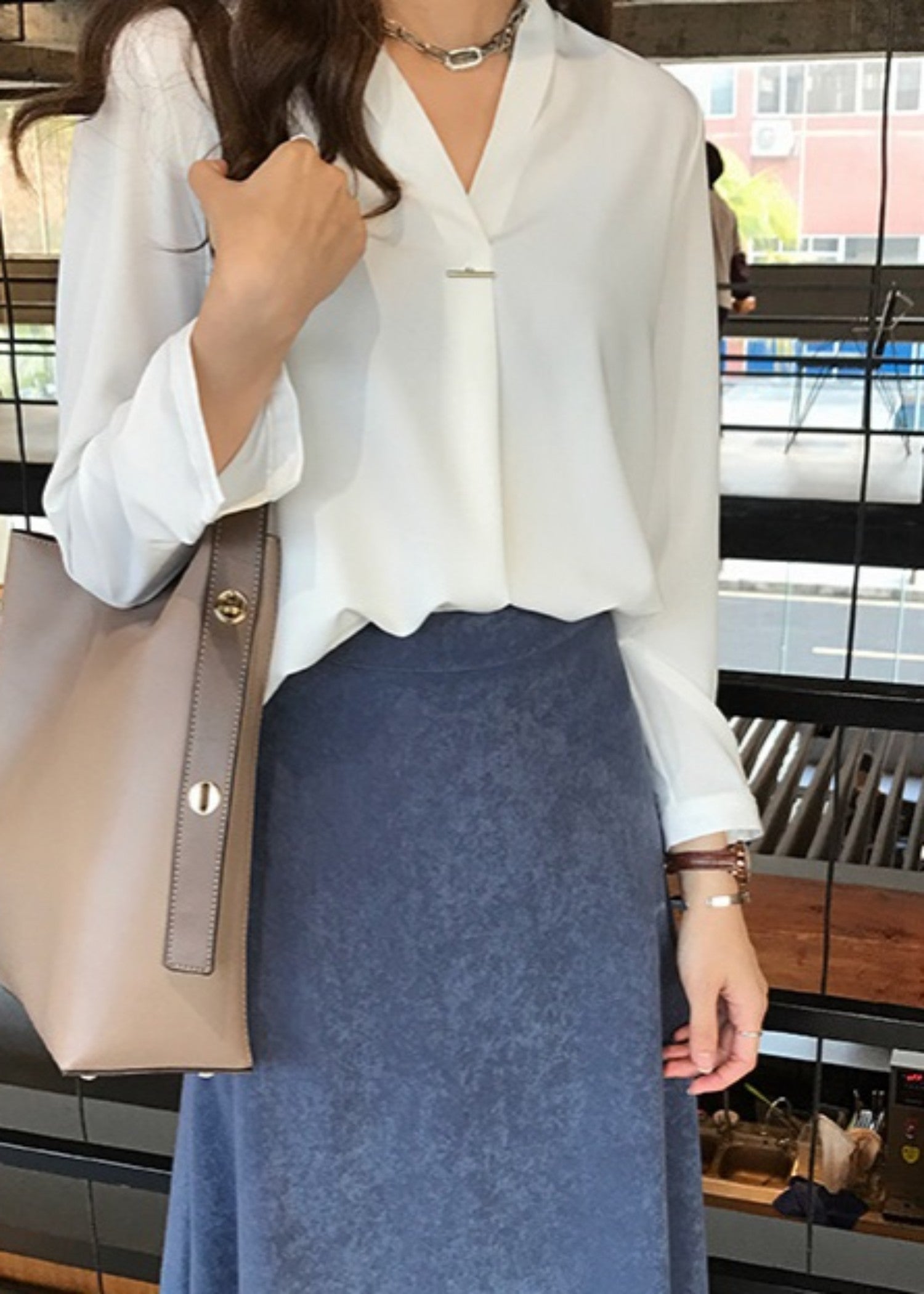 chiffon Top in White