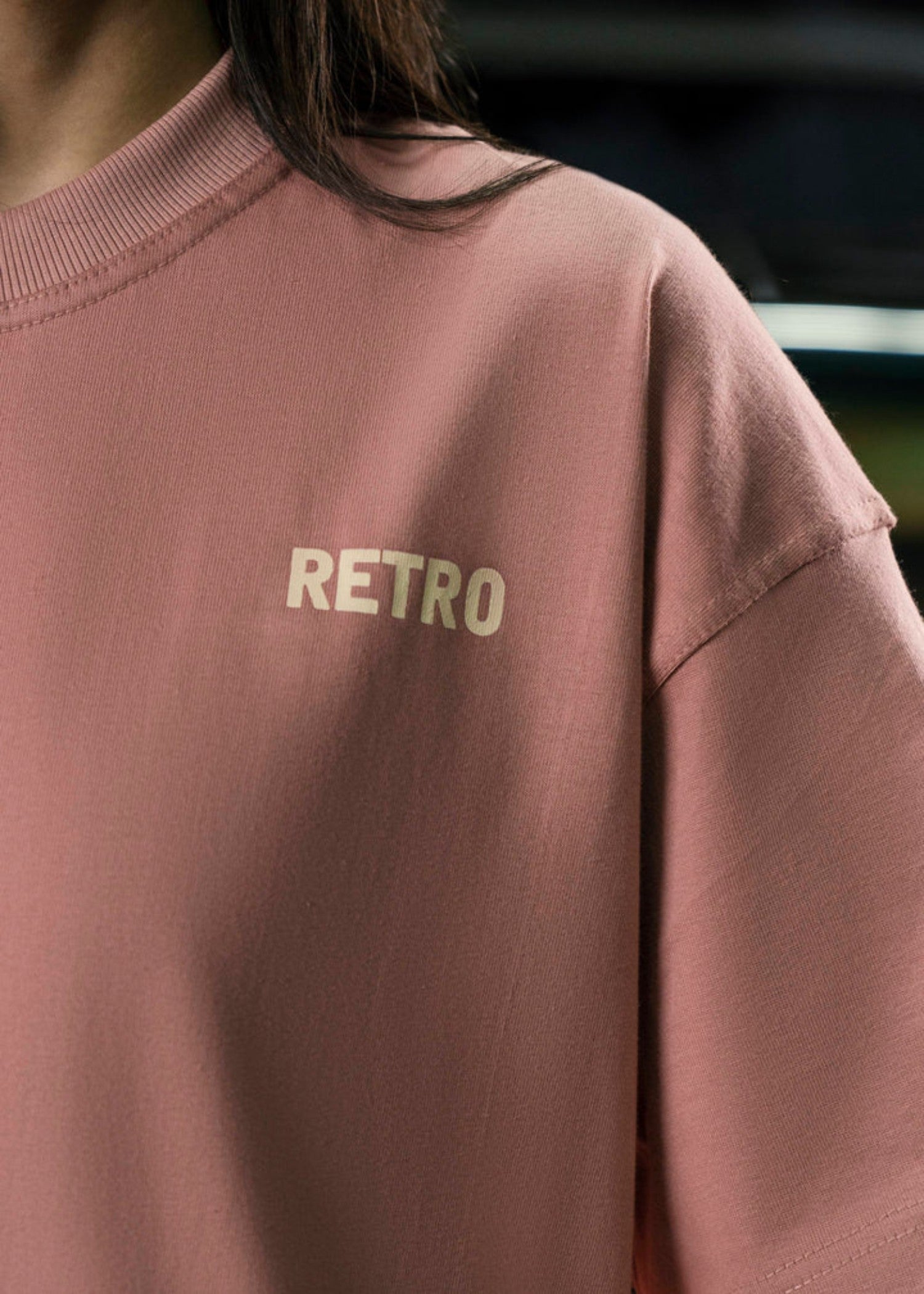 cotton jersey T Shirt in Flamingo