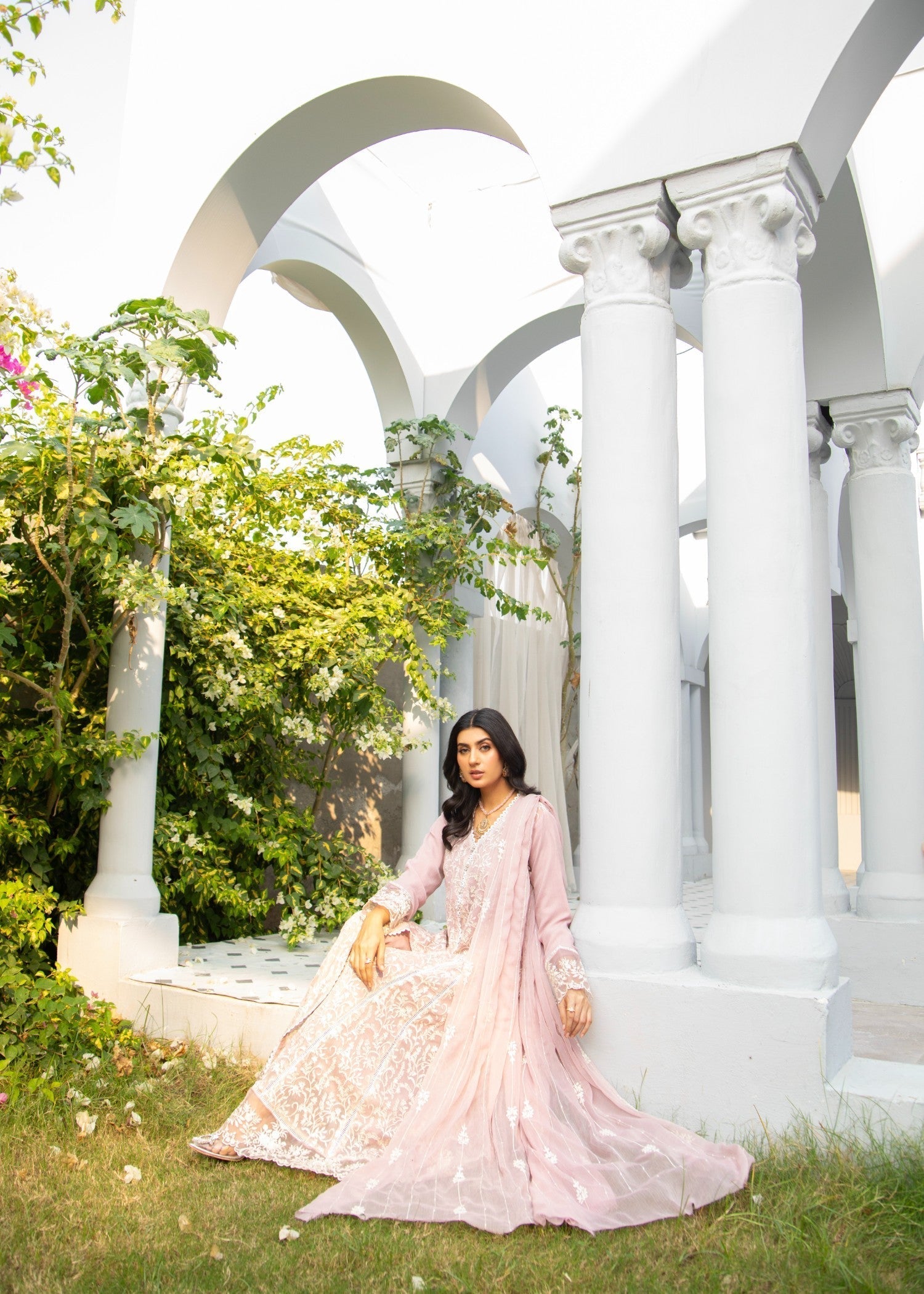 chiffon Gown in Lilac