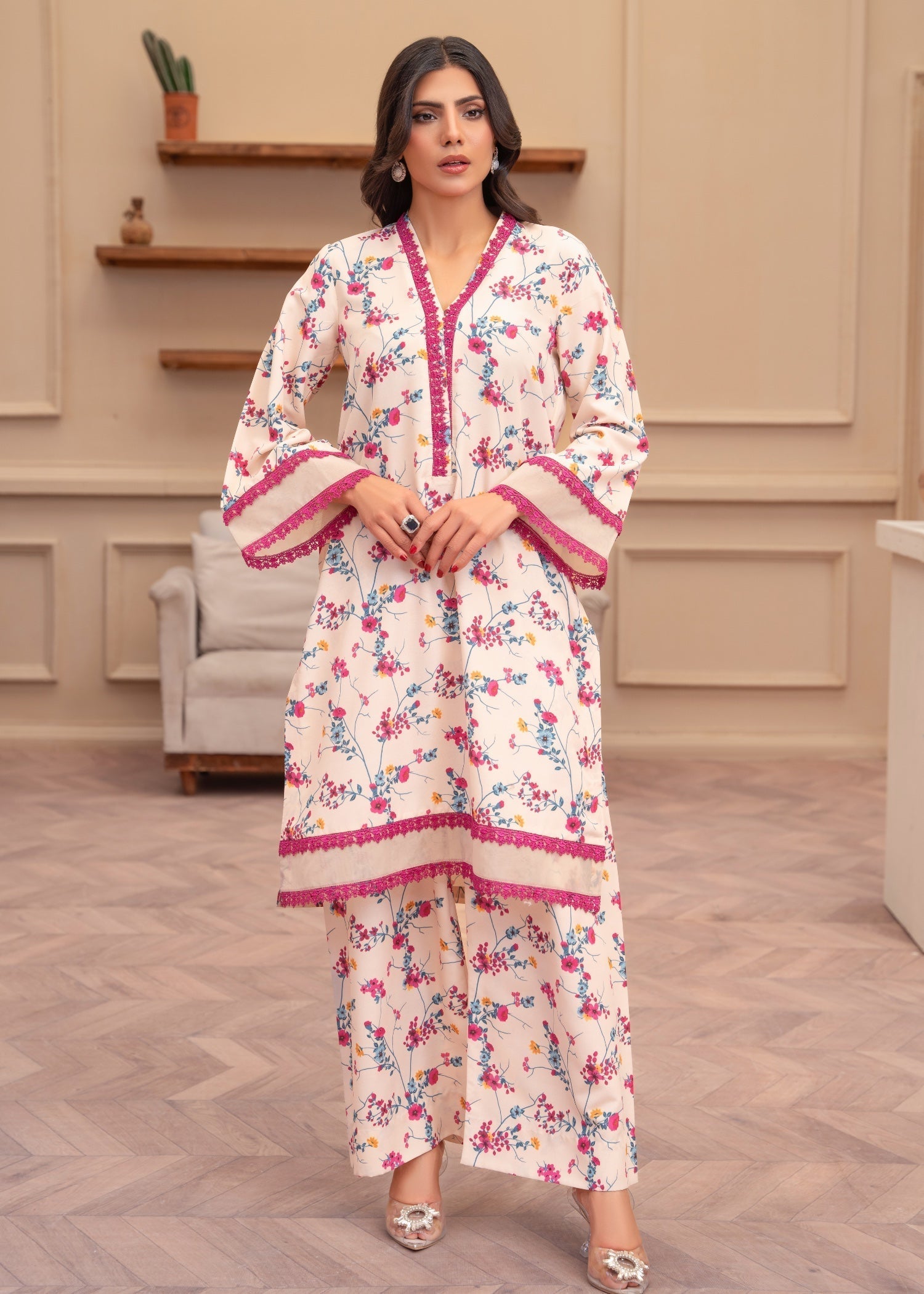 poly lawn Co Ord Sets in Snow