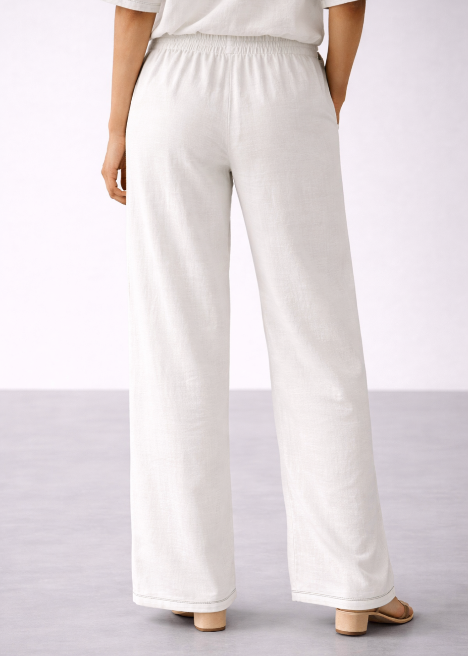 seersucker Trousers in White