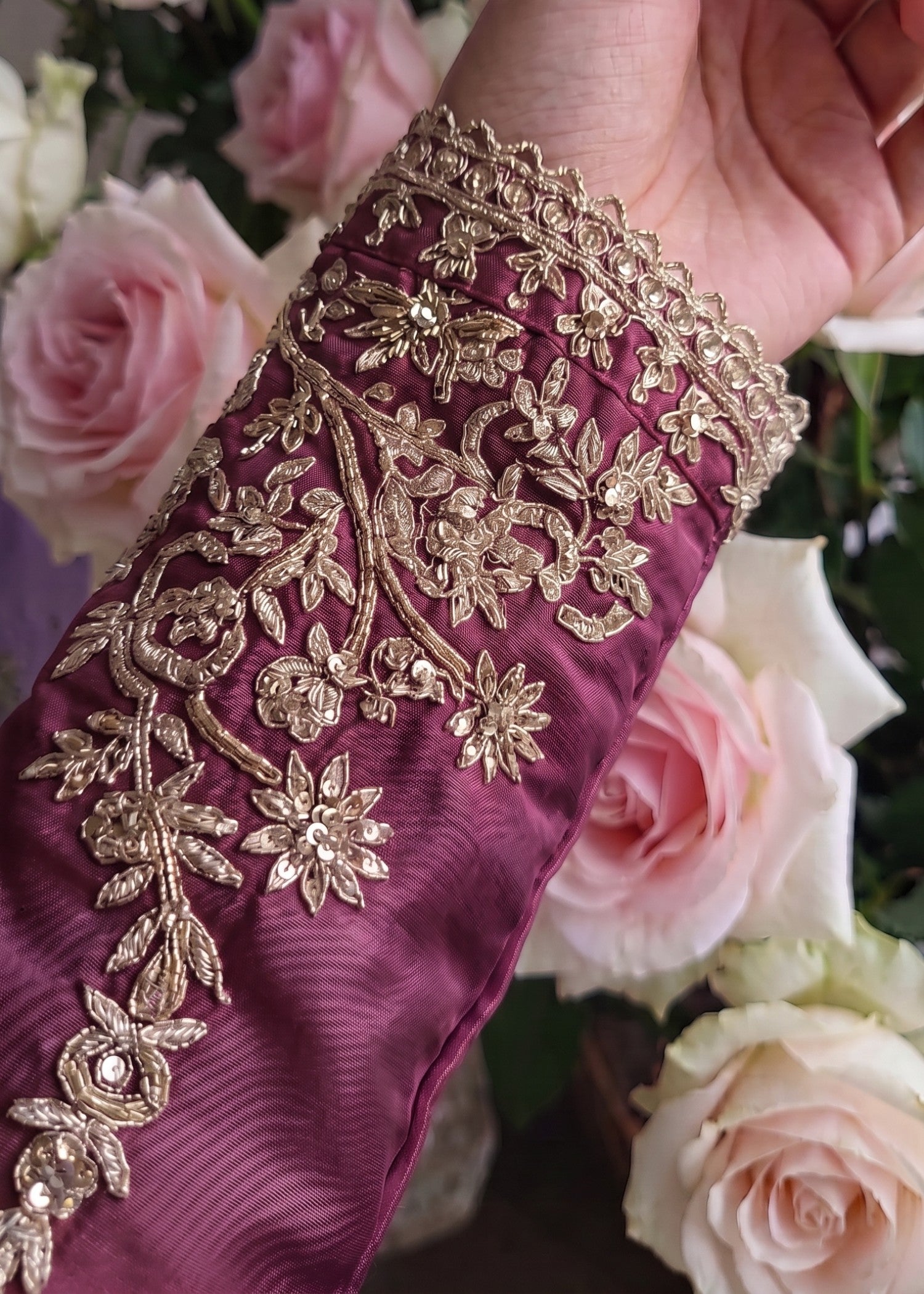 charmuse/shamooz Sharara in Maroon