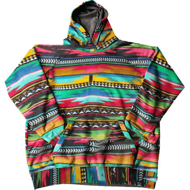 Temperament Commuter Loose Version Casual Printed Men'S Sweater