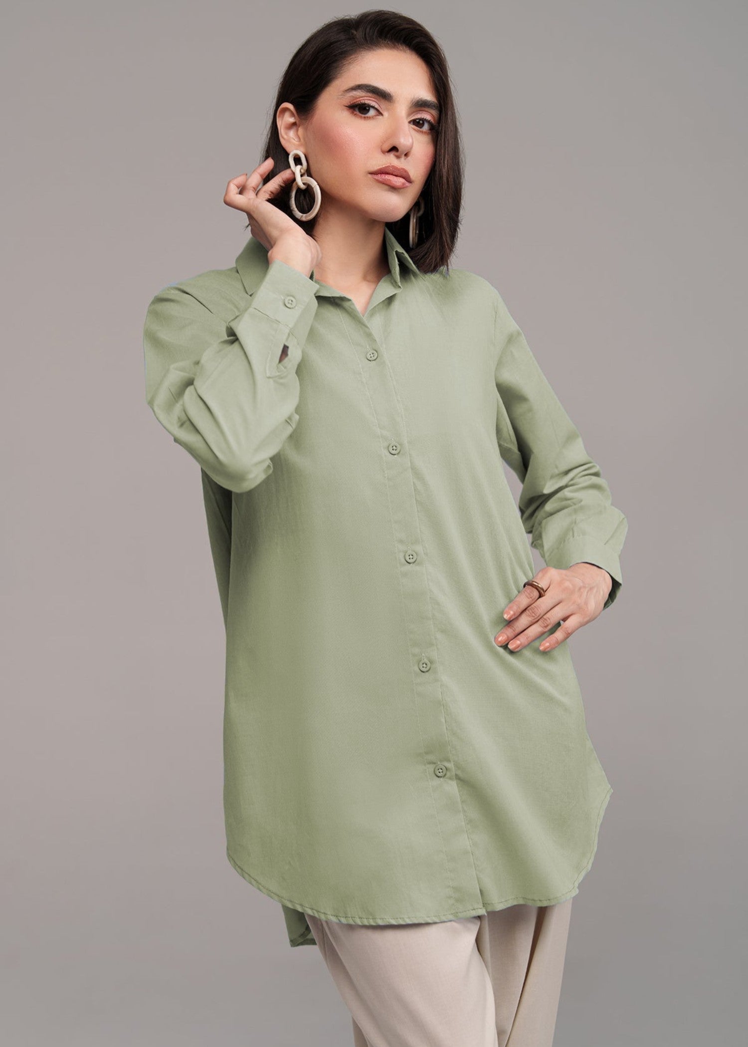 cambric Top in Mint green