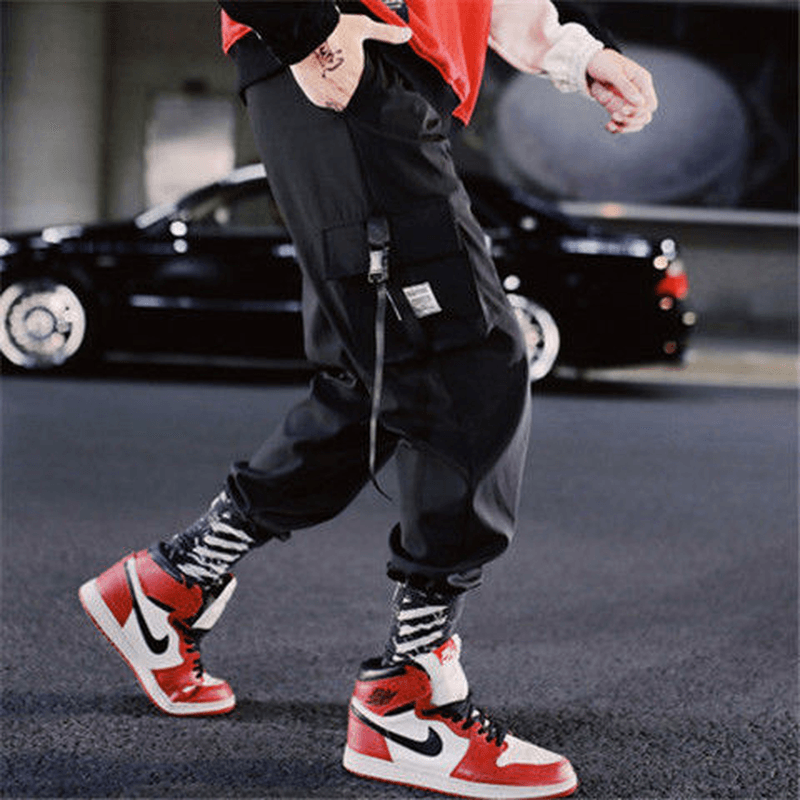Overalls Men'S Spring and Summer Korean Style Cropped Trousers Trend Function Wind