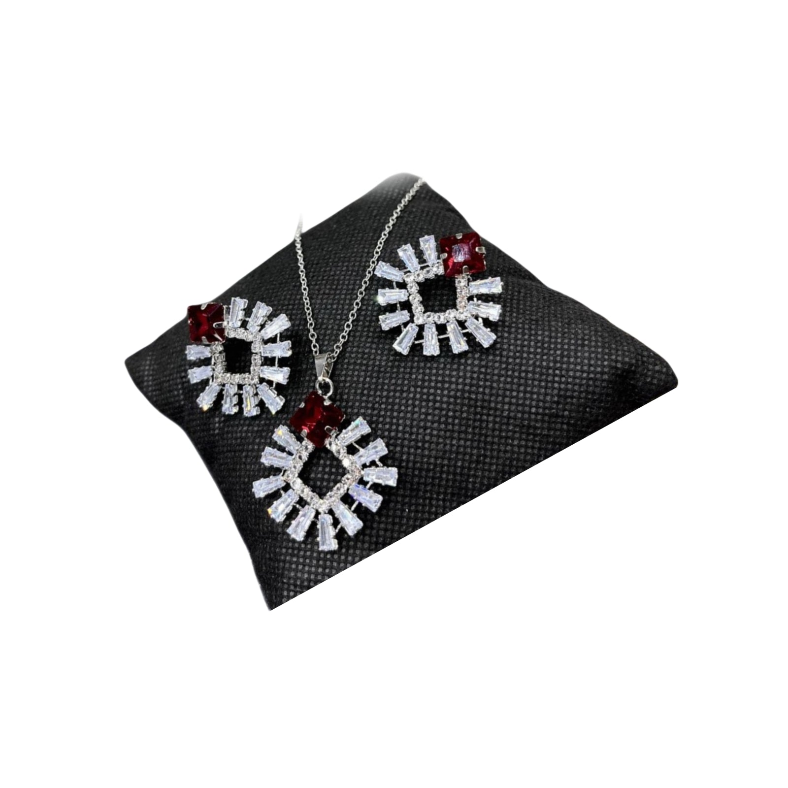Jewelry Set in Maroon Color by - Trendy Women Jewelry Set EIE9975