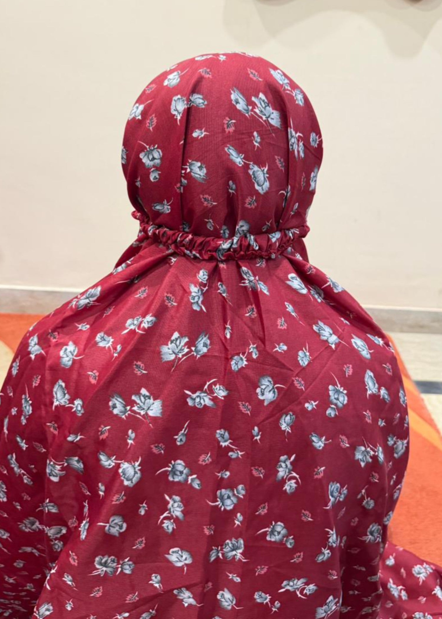 lawn Chaddar in Cardinal red