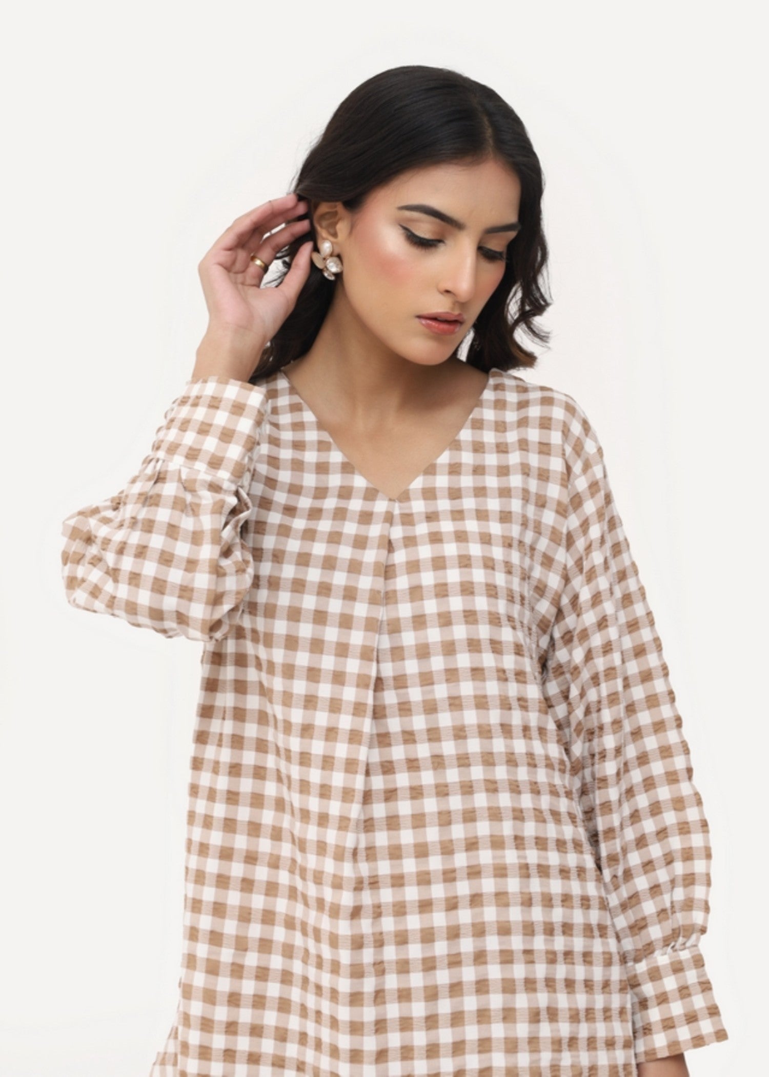 polycotton Co Ord Sets in Camel brown