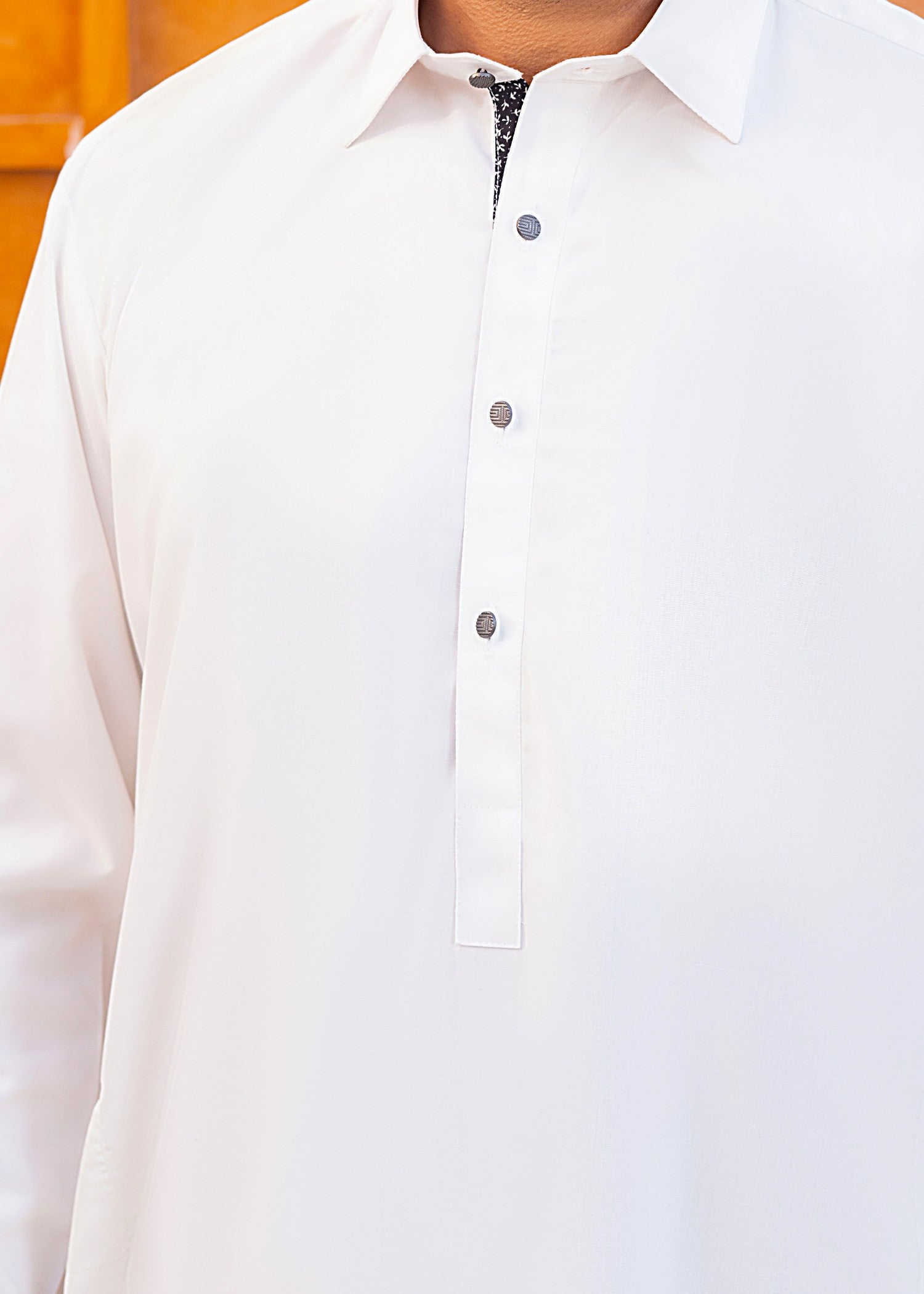 wash & wear Shalwar Kameez in Off-white by Kafoor Clothing