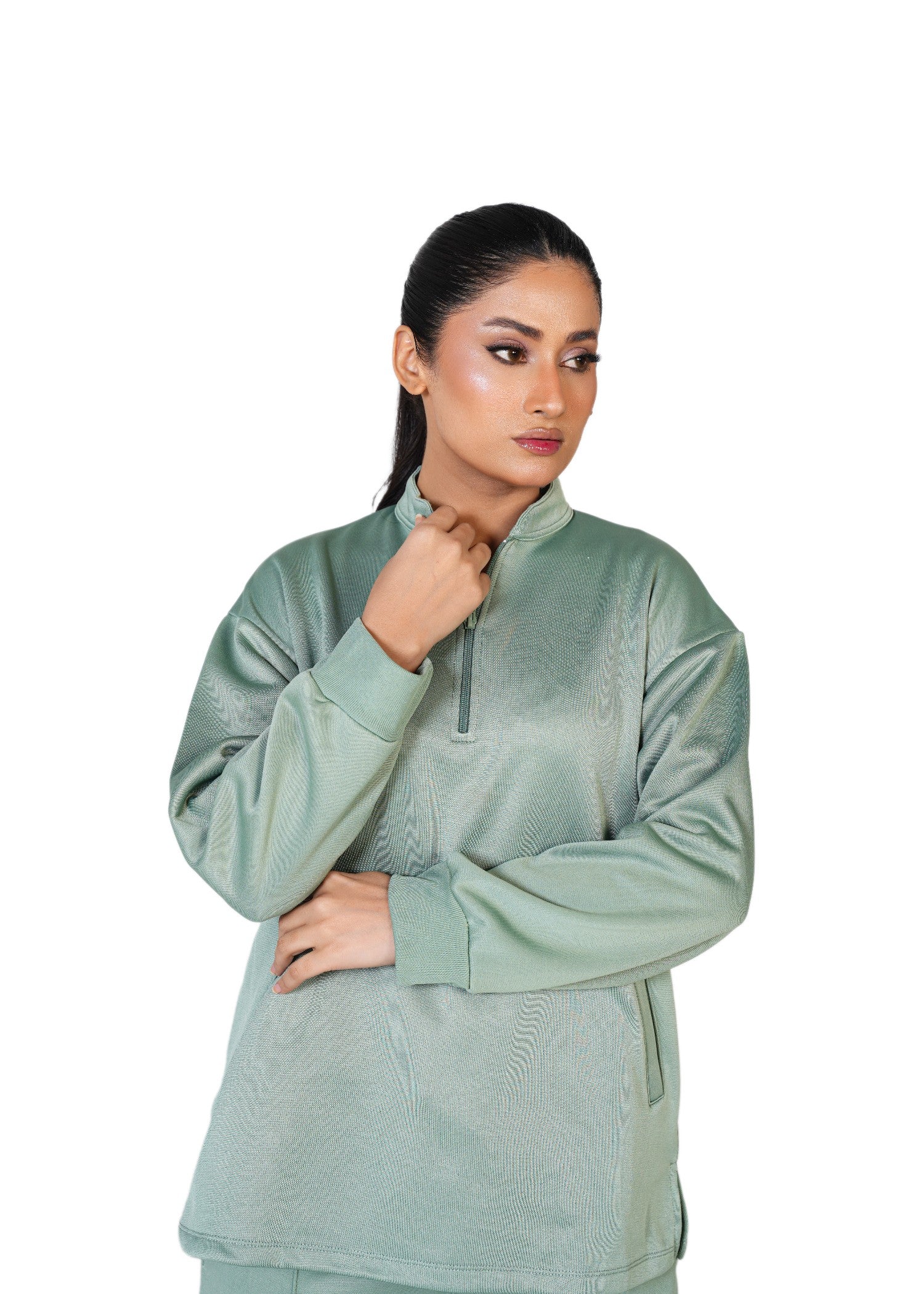 fleece Tracksuit in Pastel green