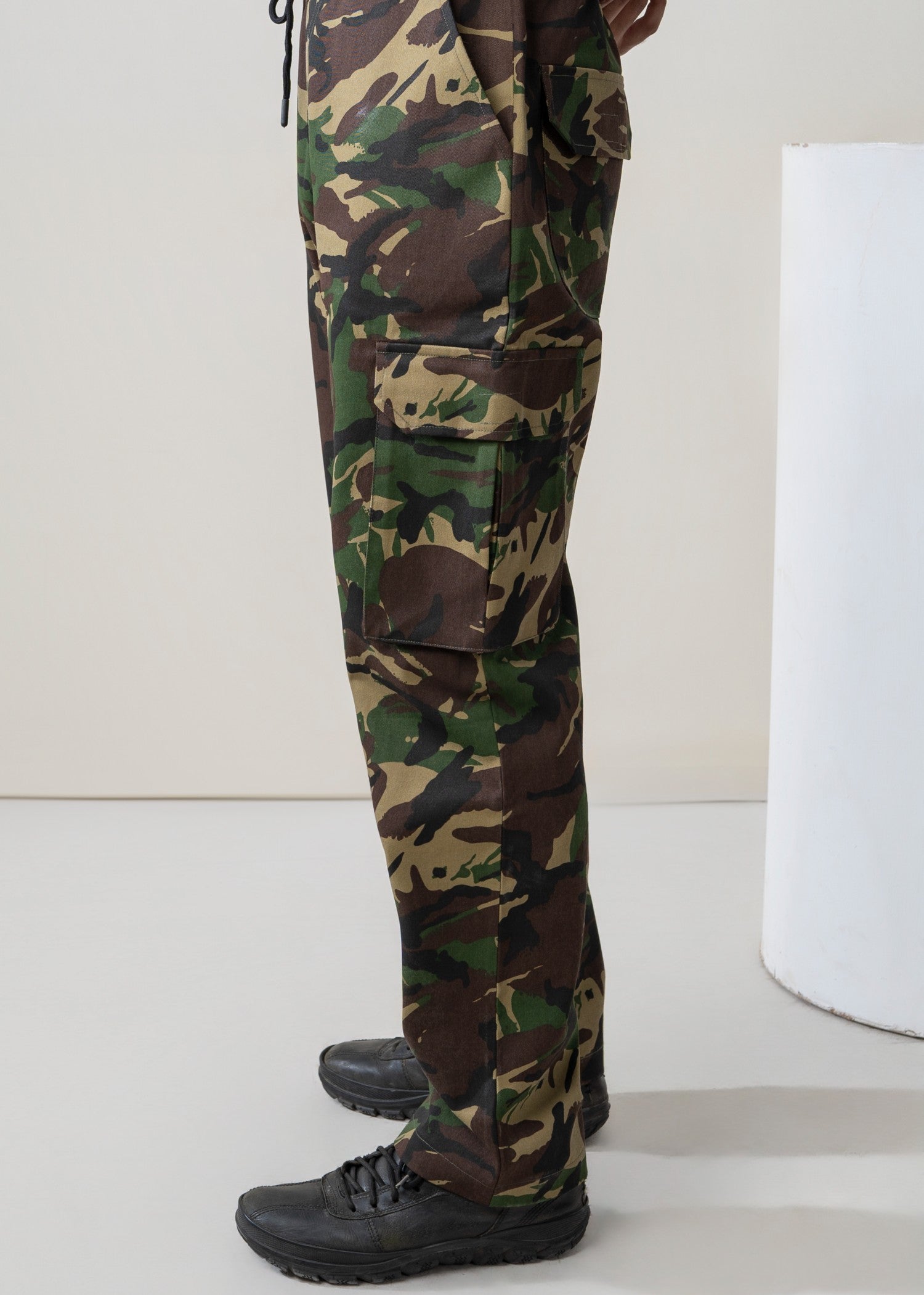 twill cotton Trousers in Multi