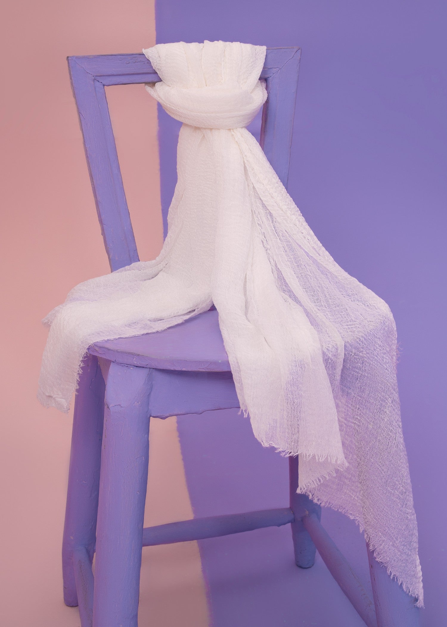 viscose Hijab in White