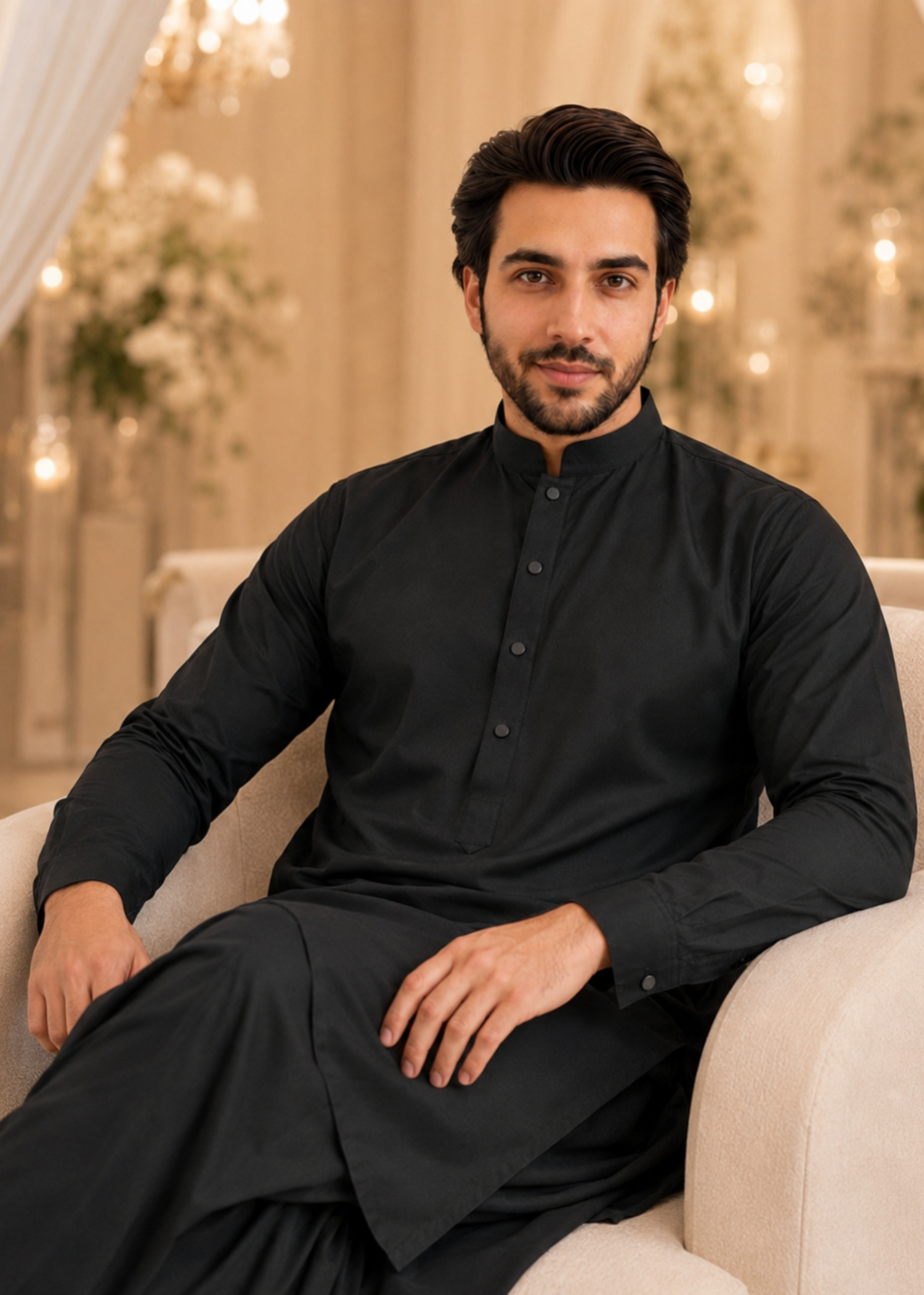 suiting Waistcoat in Black by The Great Masters (TGM)