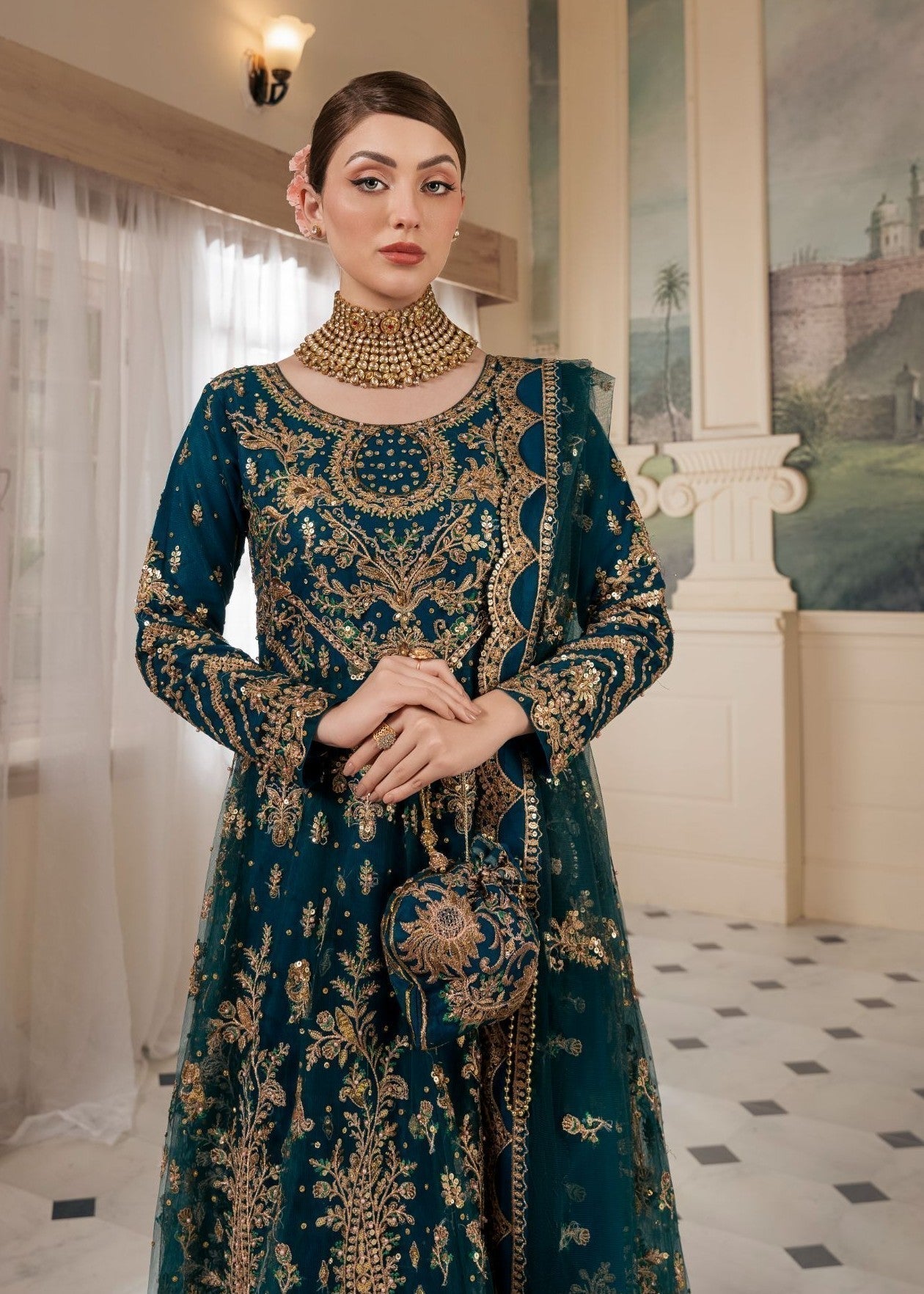 net Maxi in Cobalt blue