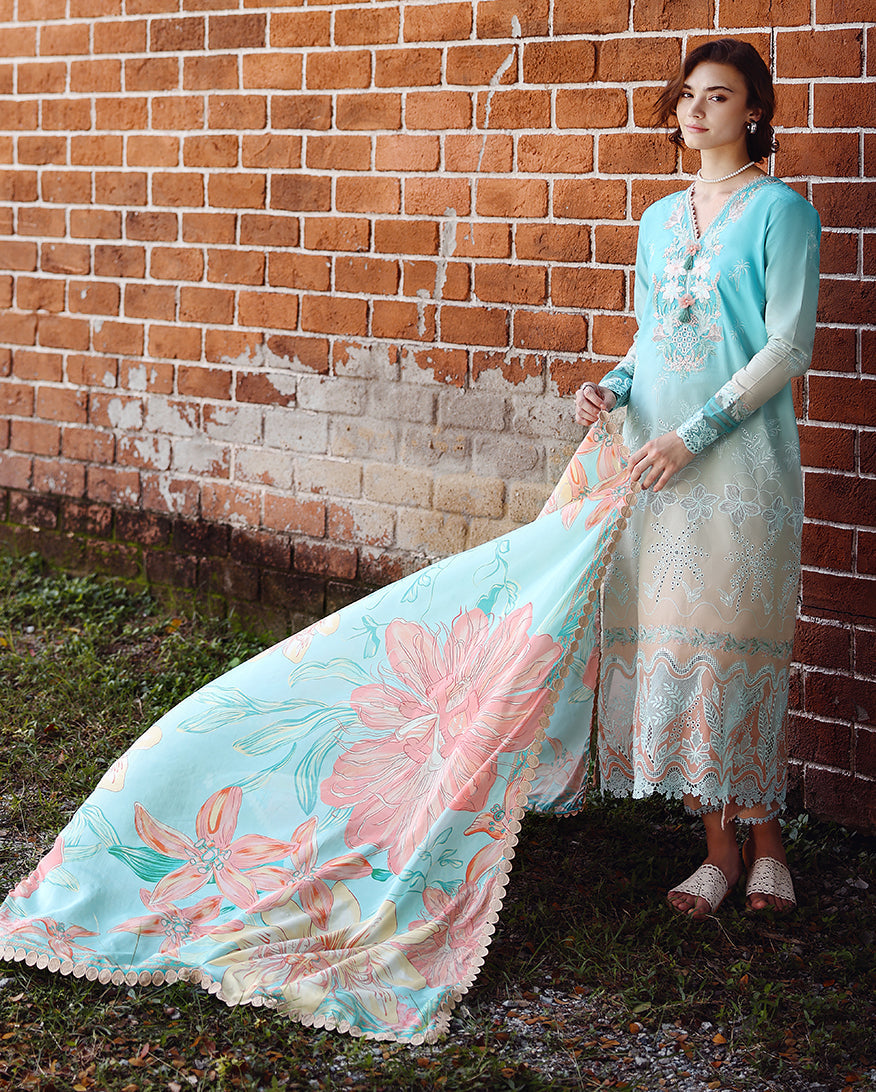 Solace Ombre Chikankari Lawn – Whispered Dawn