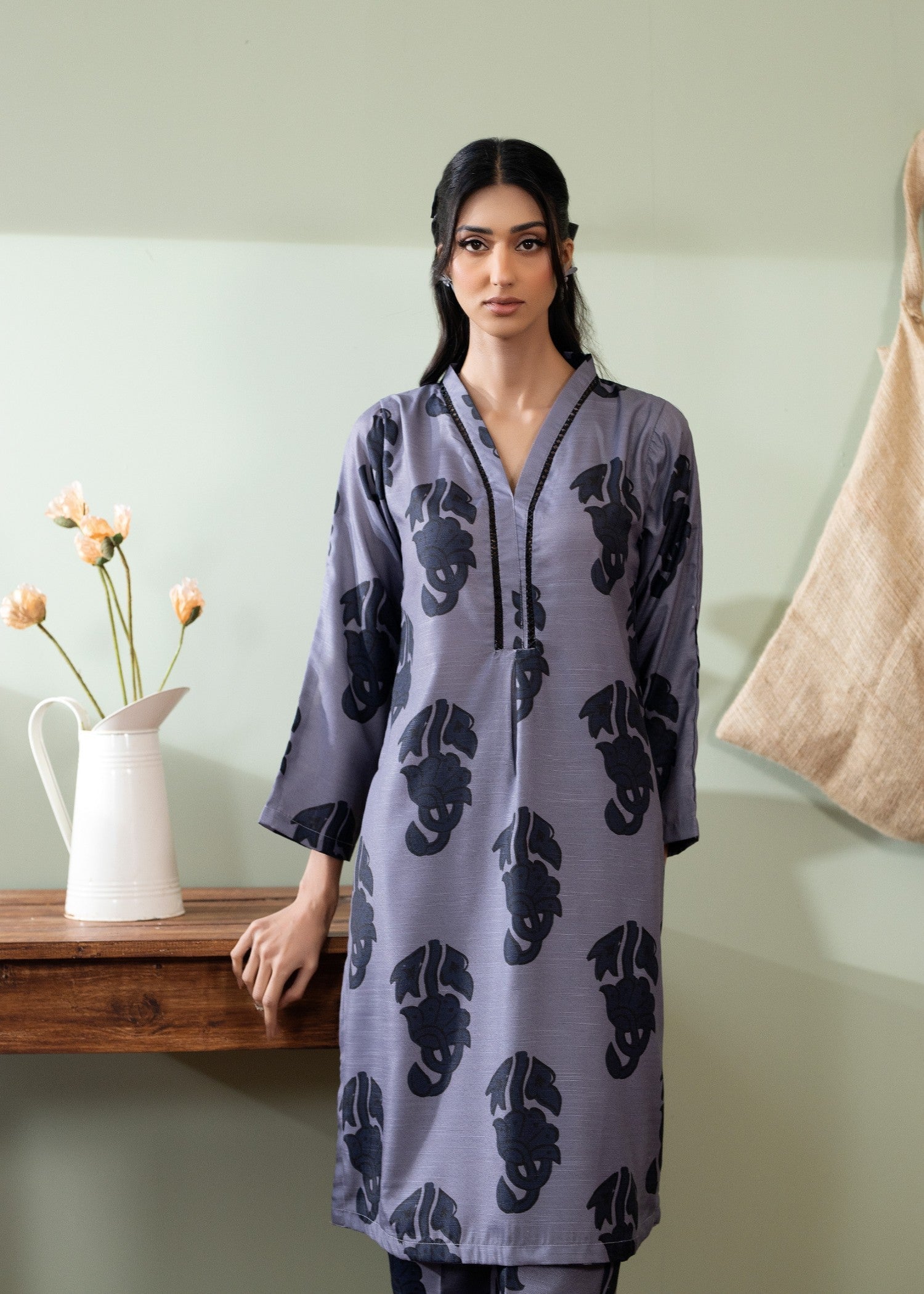 slub cambric Co Ord Sets in Heather