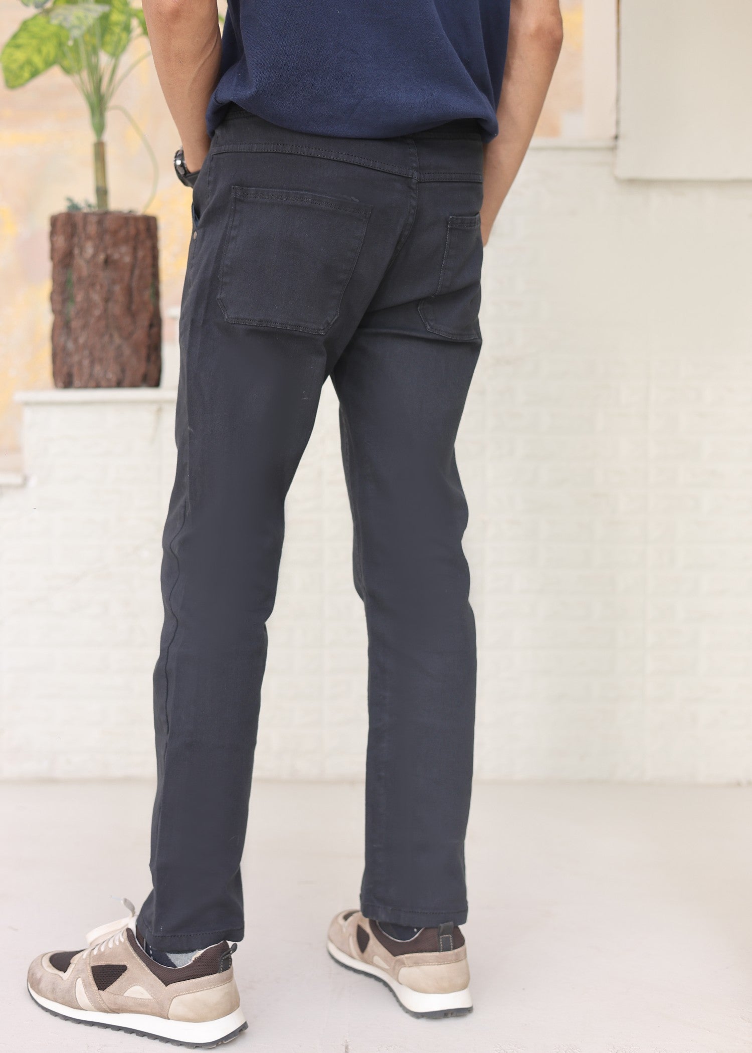 polycotton Trousers in Grey