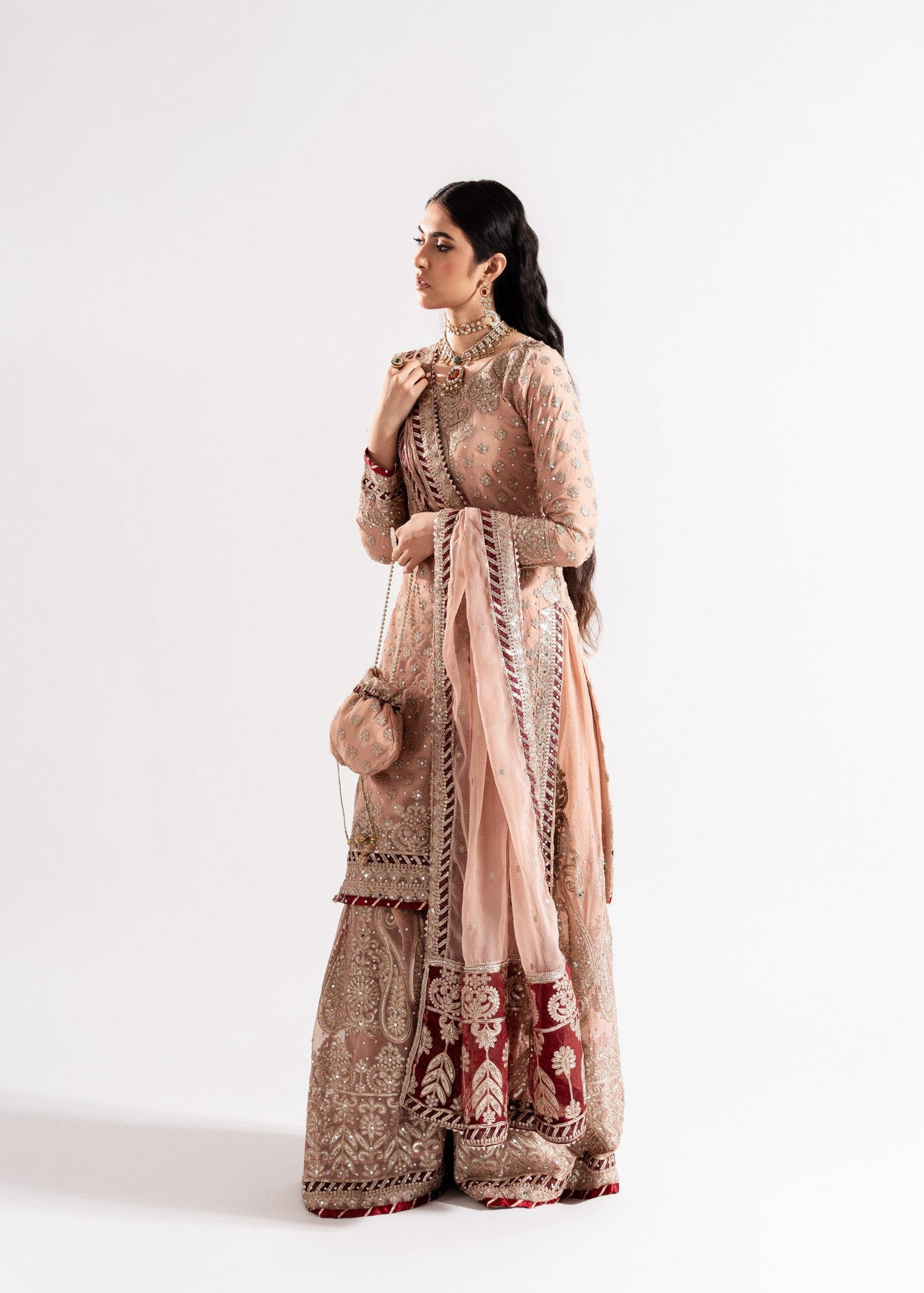 chiffon Sharara in Pink