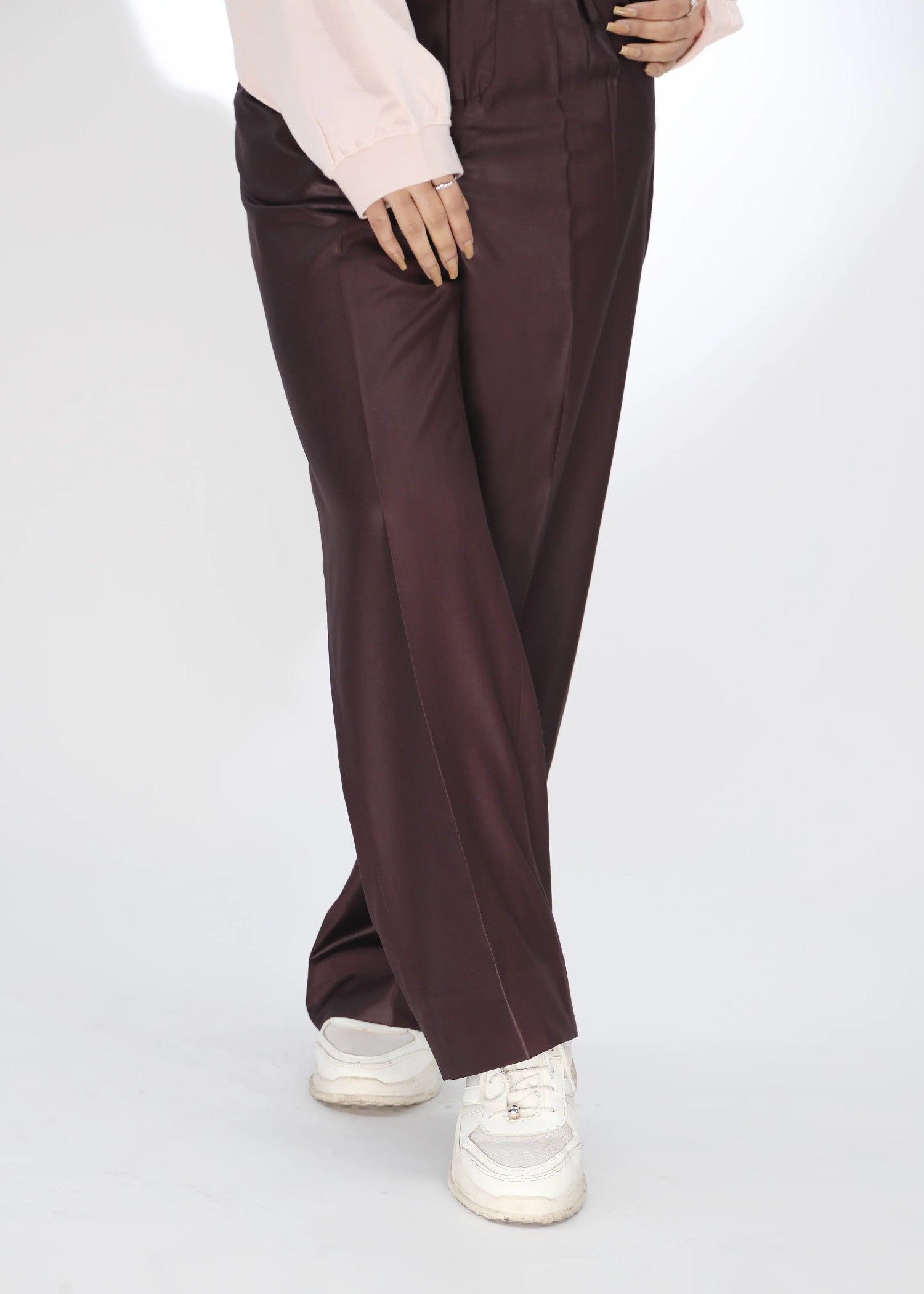 polycotton Pants in Burgundy