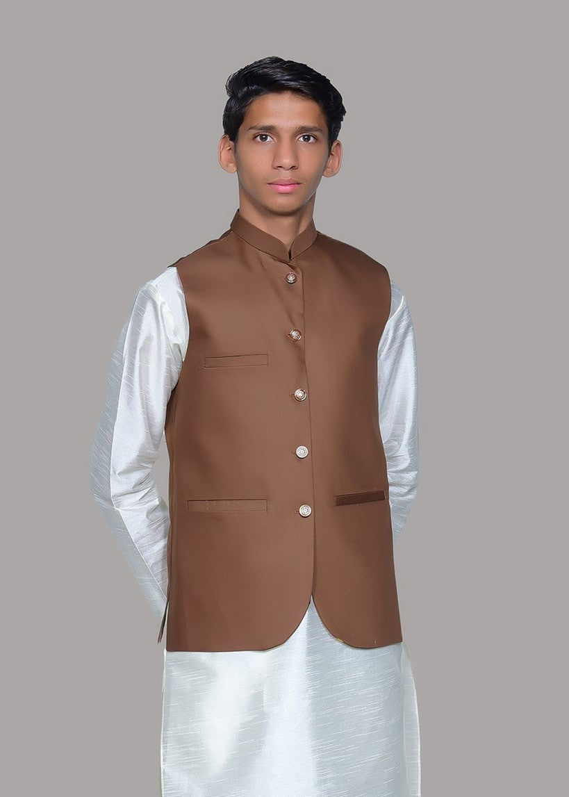 tropical Waistcoat in Brown