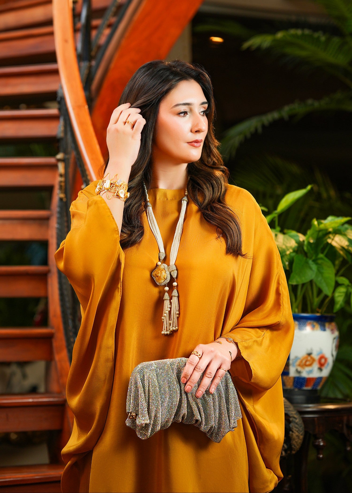 silk grip Co ord Sets in Mustard