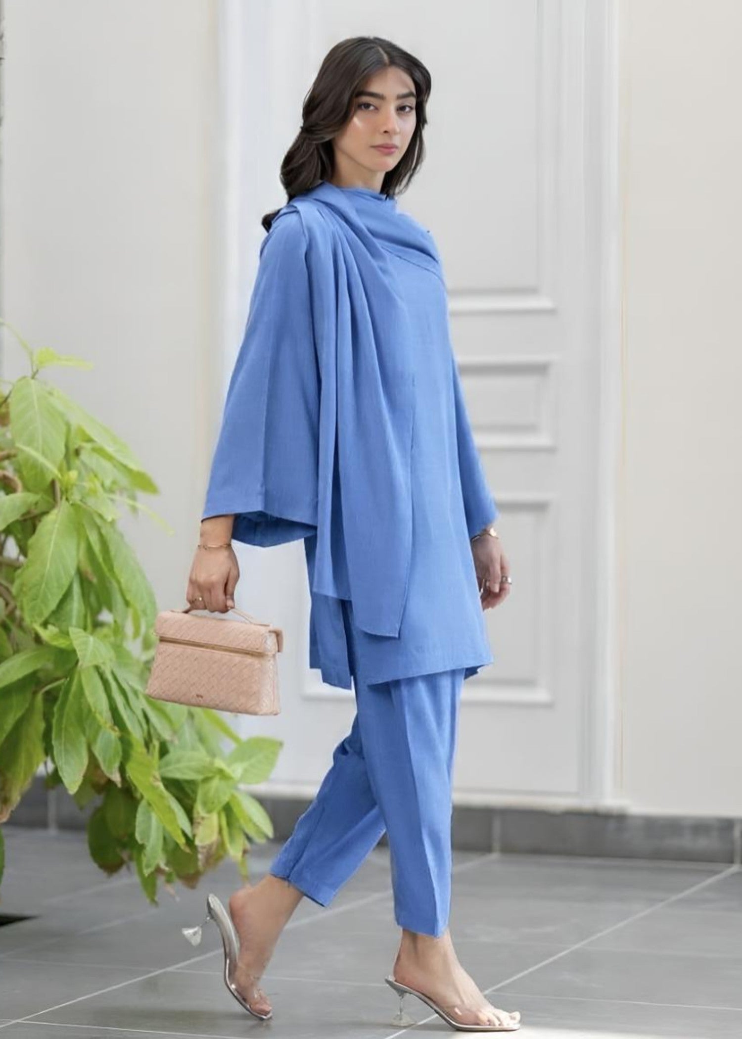 irish linen Co Ord Sets in Powder blue
