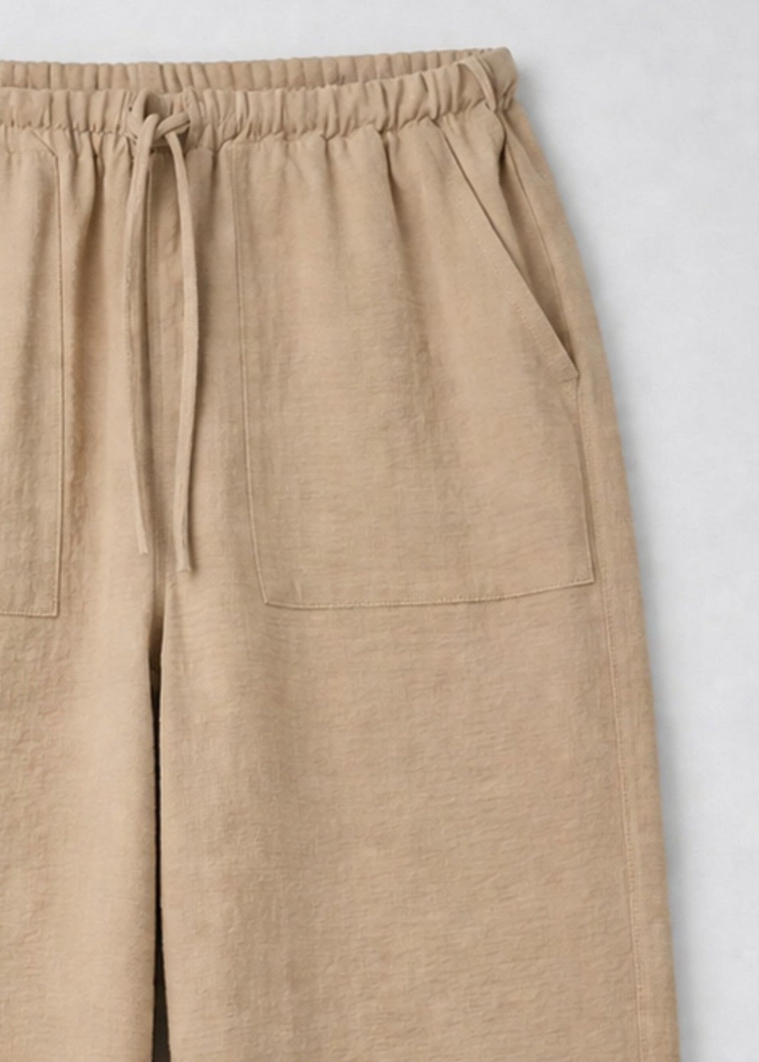 seersucker Trousers in Beige
