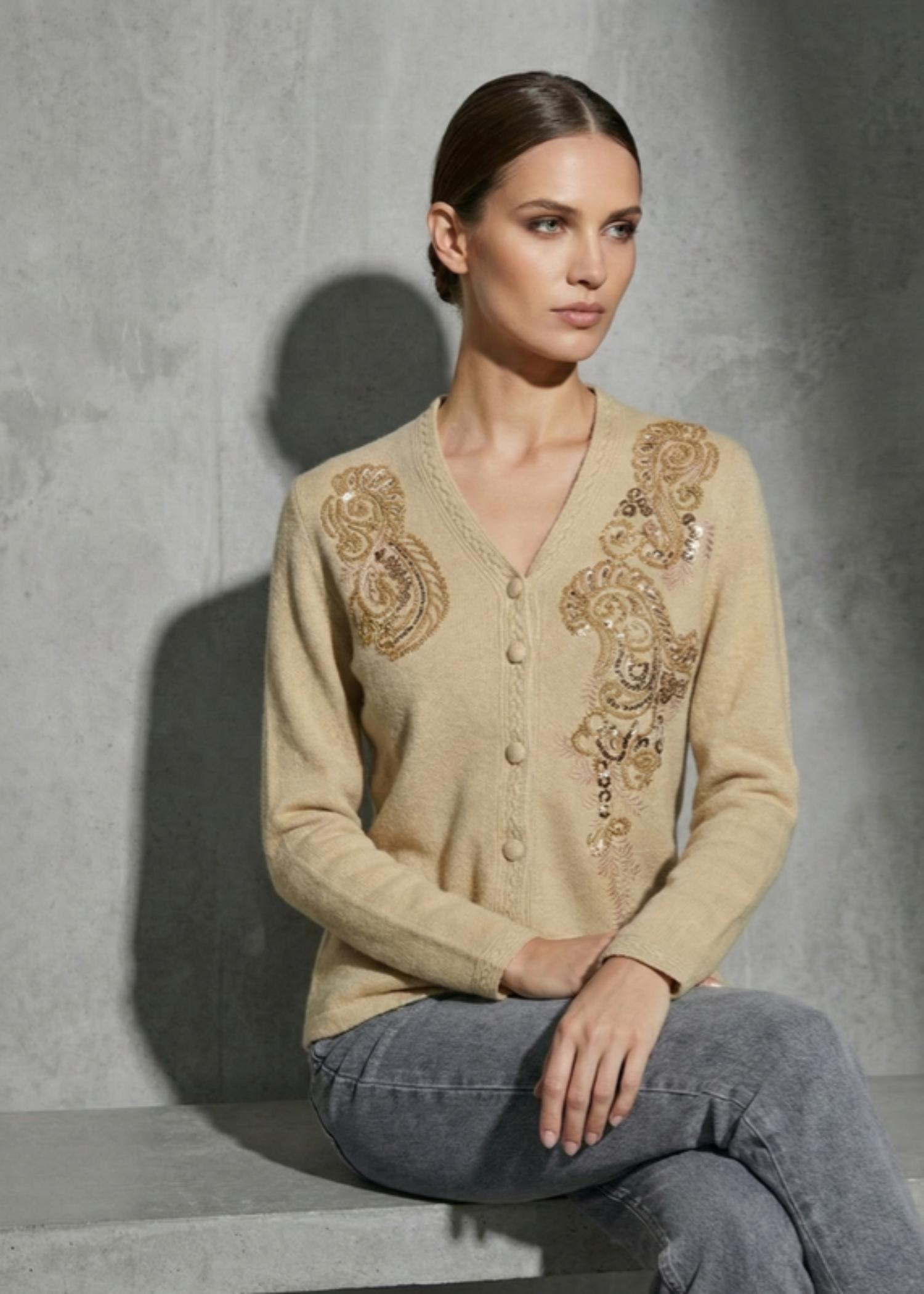 wool Sweater in Beige