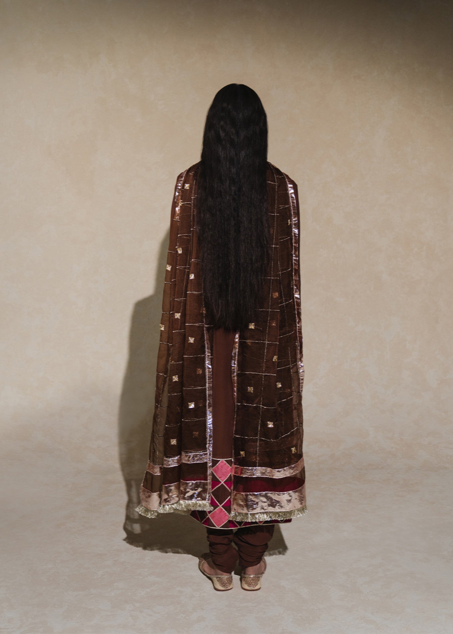 pk raw silk Kurta Set in Coffee brown