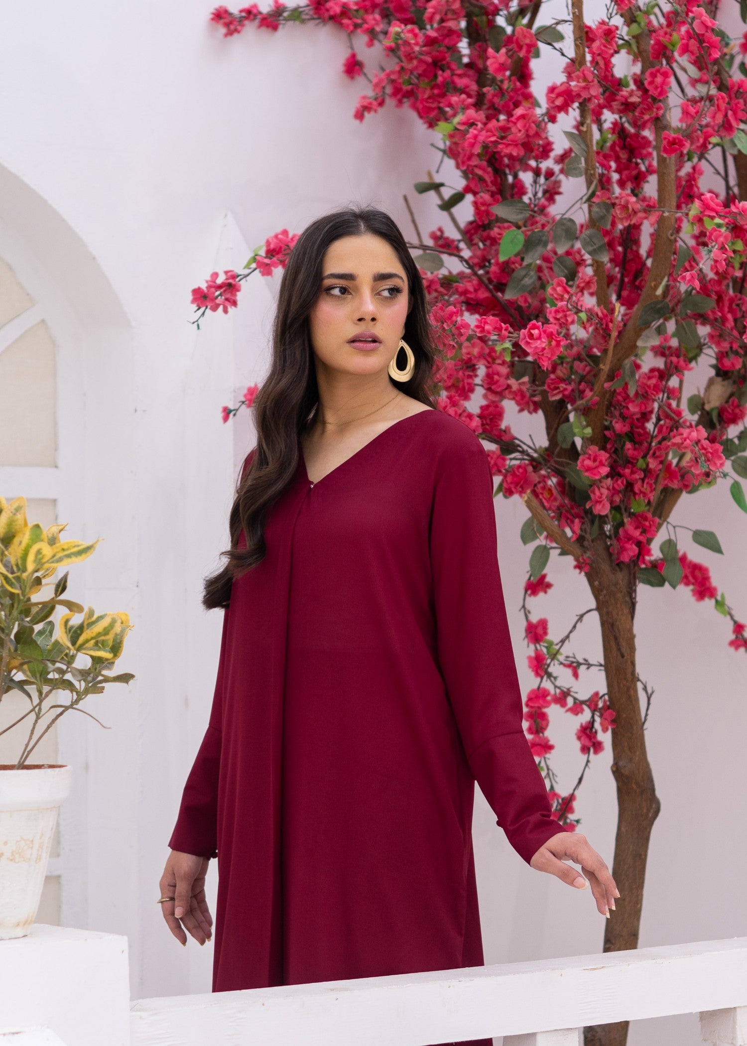 georgette Co Ord Sets in Magenta