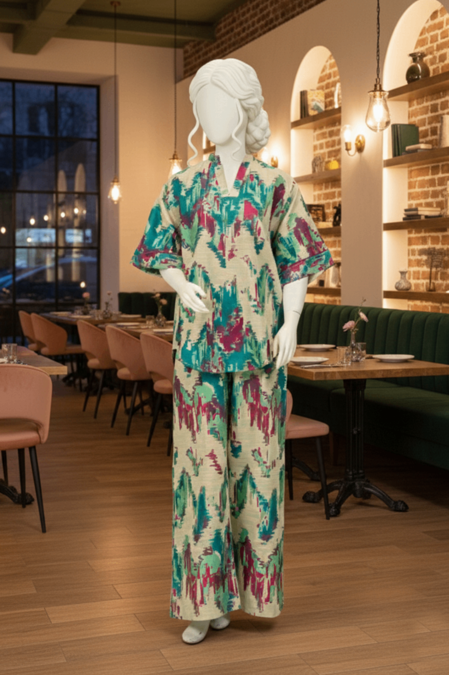 viscose jacquard Co ord Sets in Multi