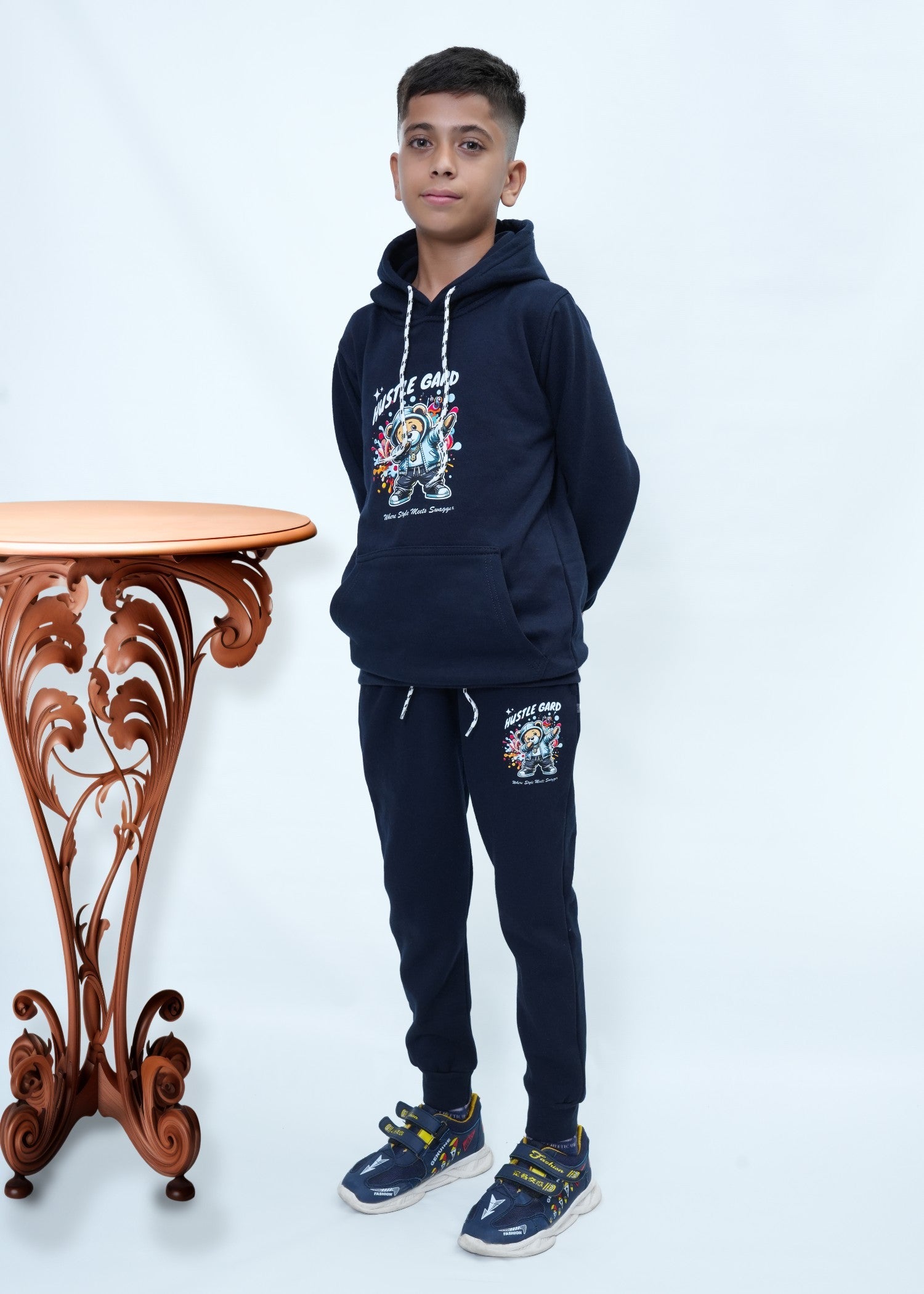 fleece Tracksuit in Dark blue