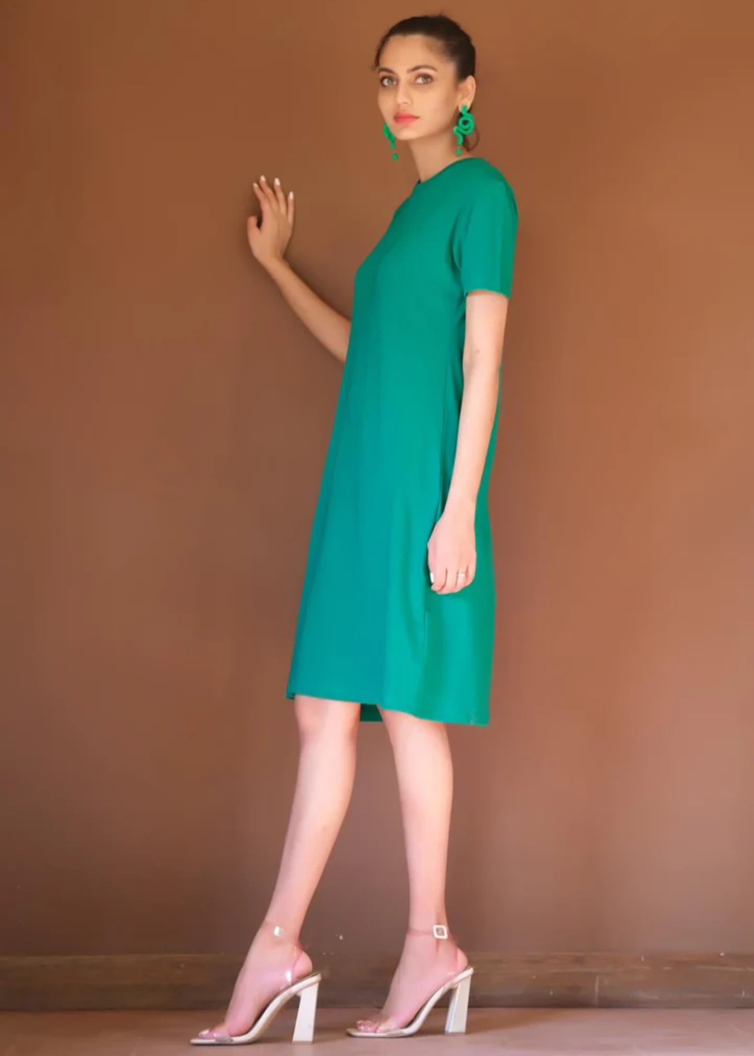 jersey knit Dress in Teal