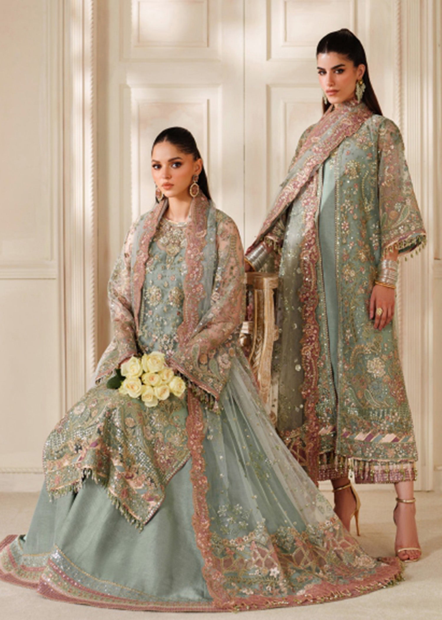 net Unstitched in Pastel green
