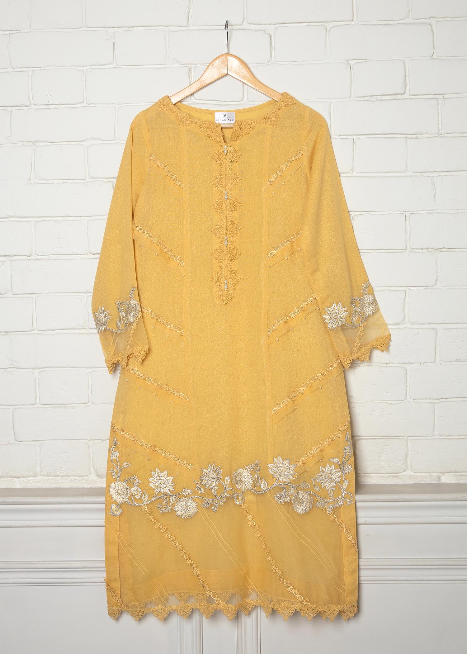 karandi Kurta Set in Yellow