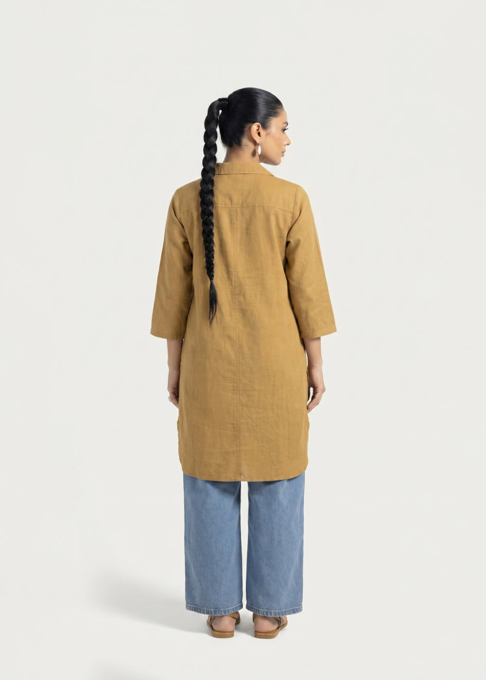 linen Kurti in Autumn gold