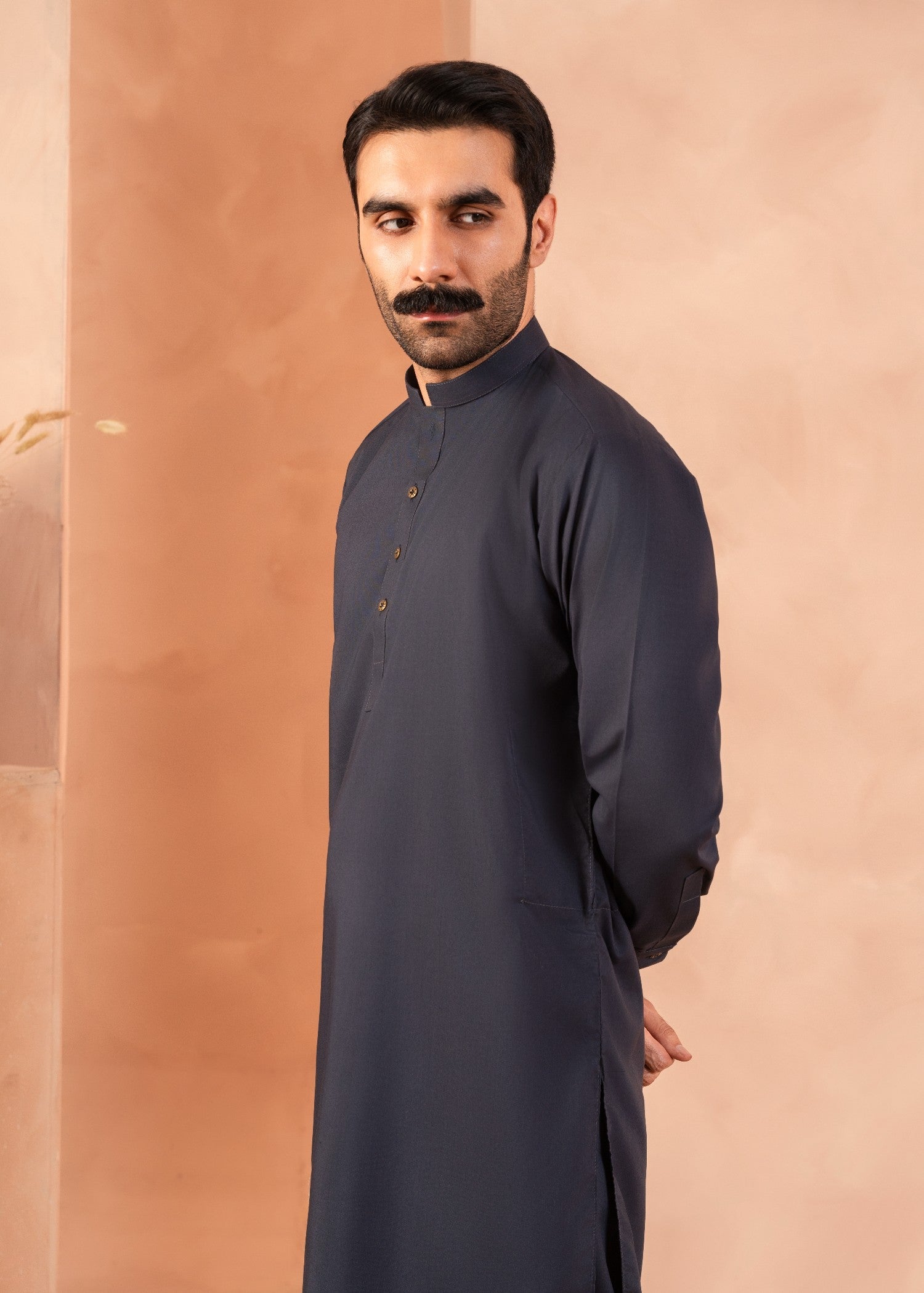 wash & wear Kurta Set in Dark blue