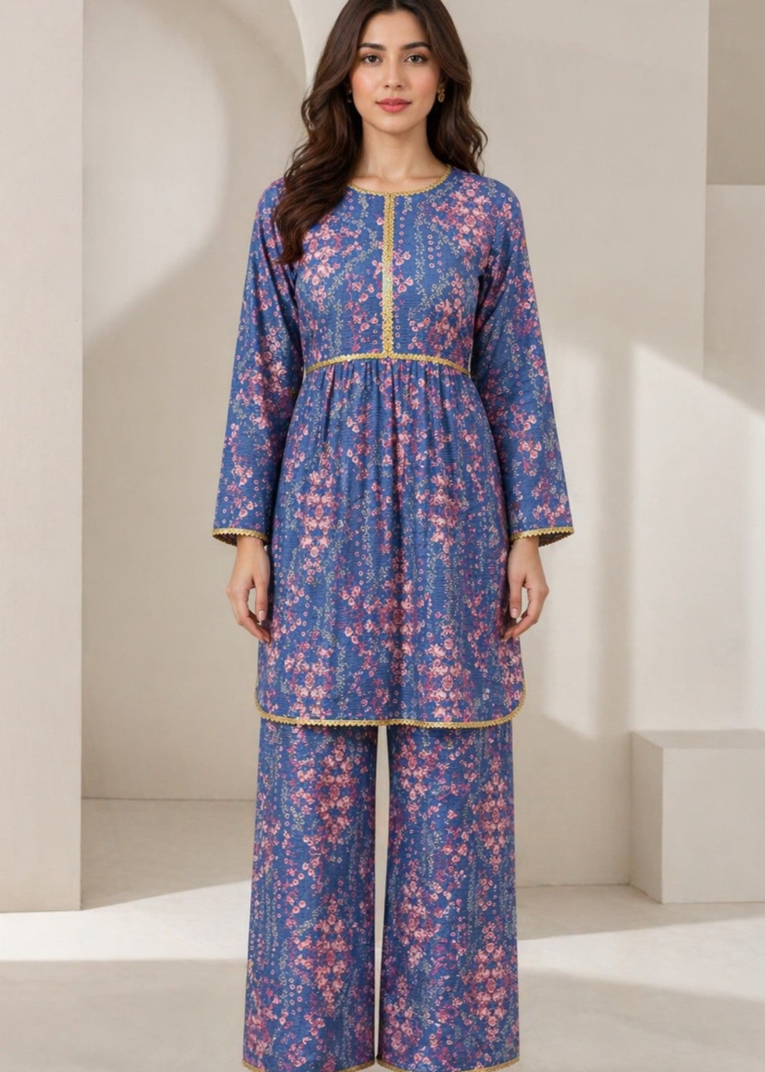 organza Co Ord Sets in Purple mountain majesty