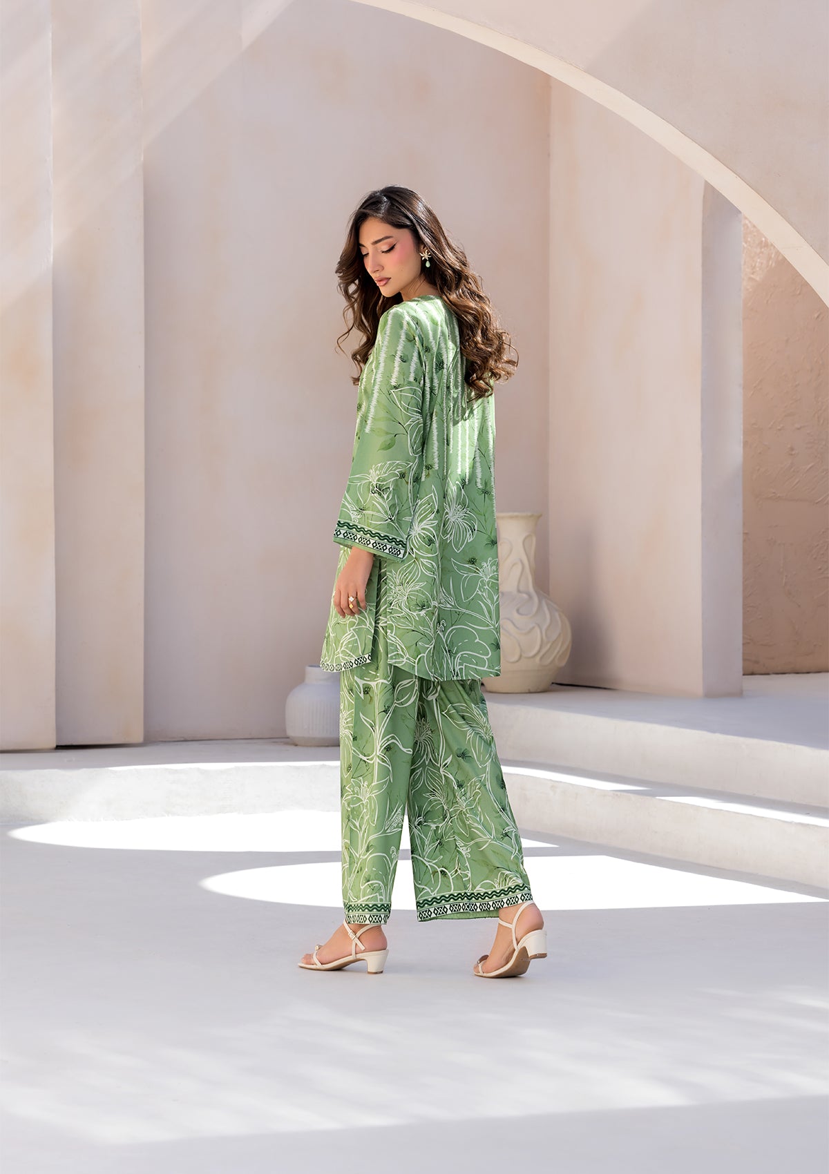 lawn Co Ord Sets in Yellow green