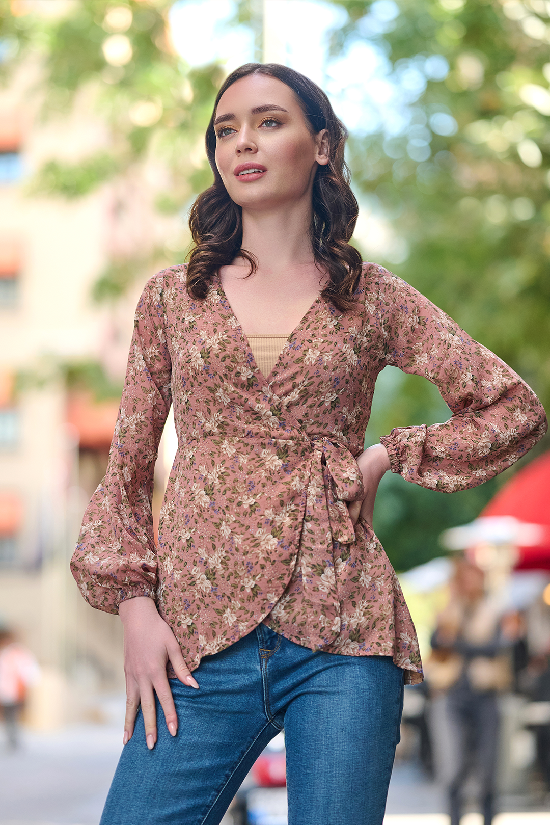 chiffon Blouse in Brown
