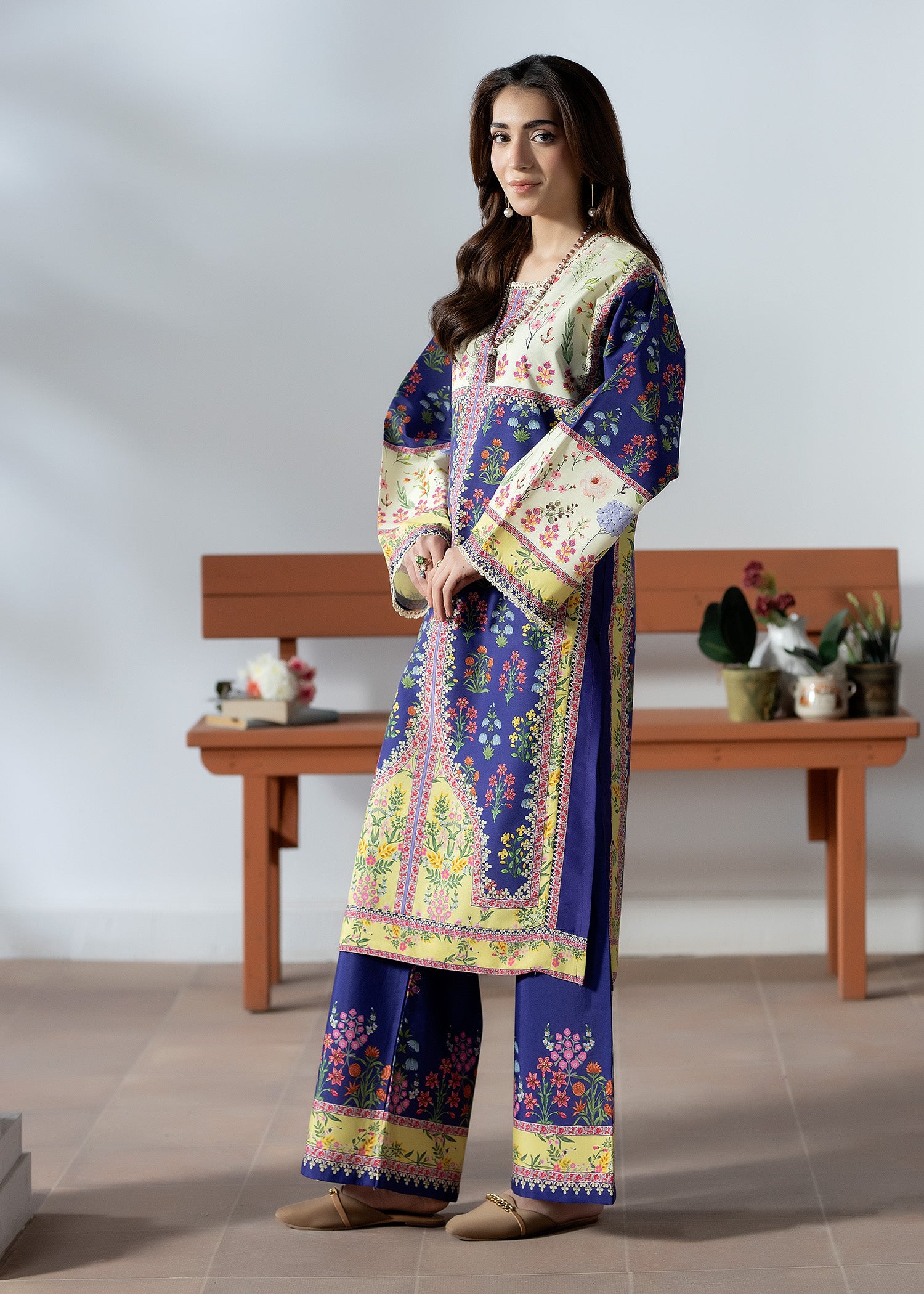 silk finish lawn Co Ord Sets in Multi