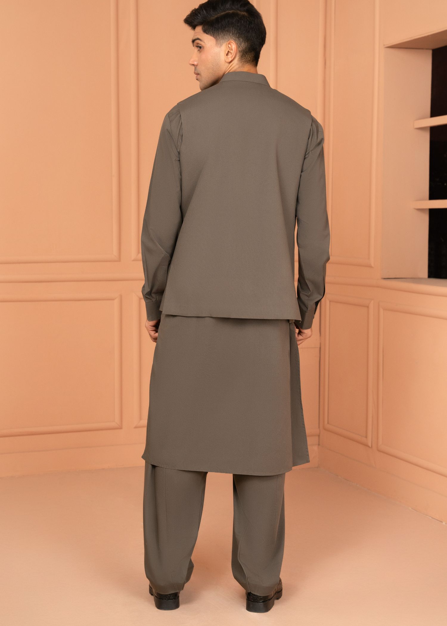 wash & wear Waistcoat in Slate grey