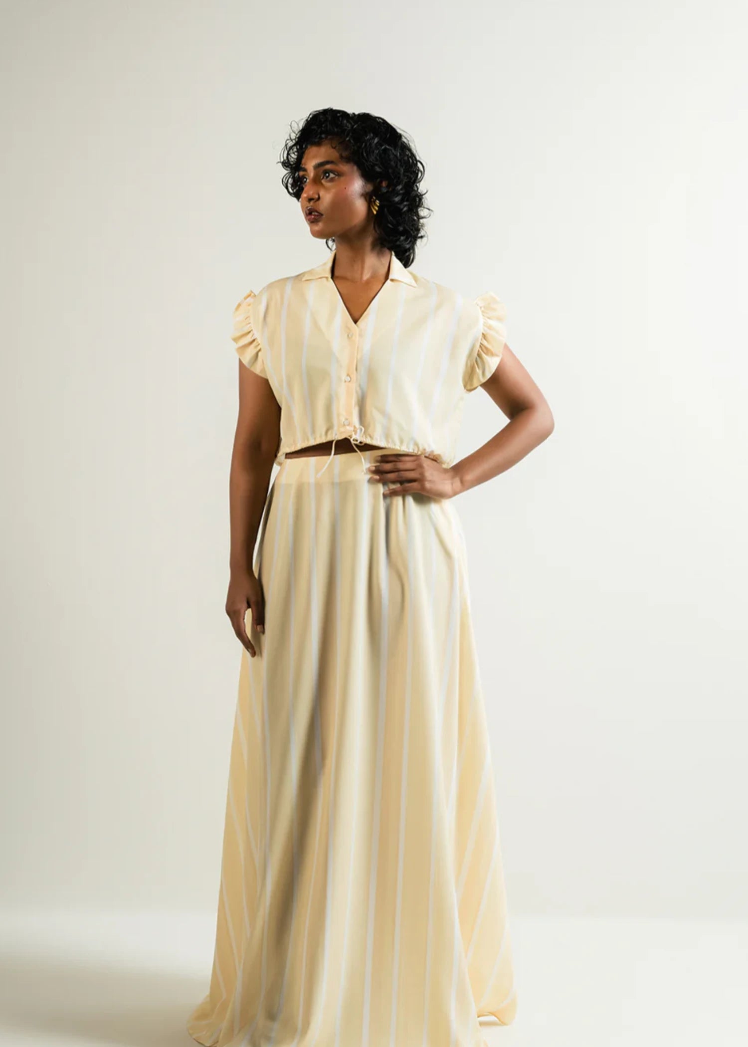 crepe Top in Ivory