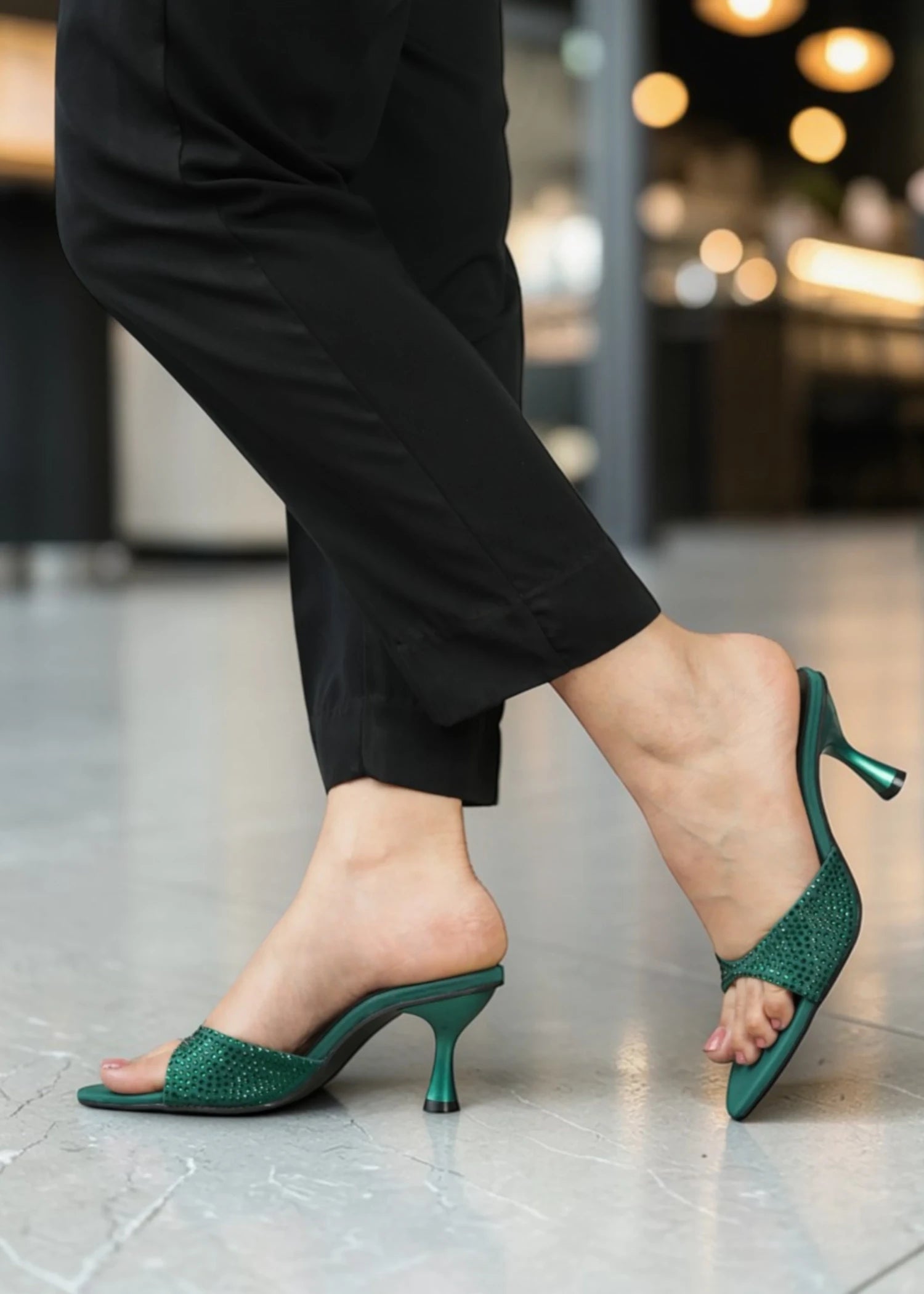 Heels in Green by - High Quality Women Heels CUL4783