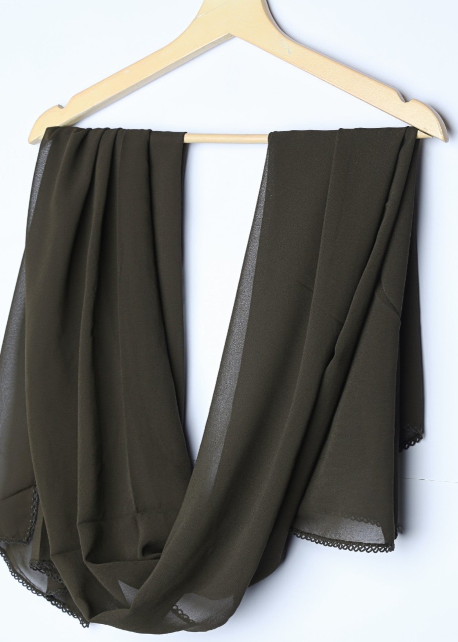 georgette Hijab in Army green