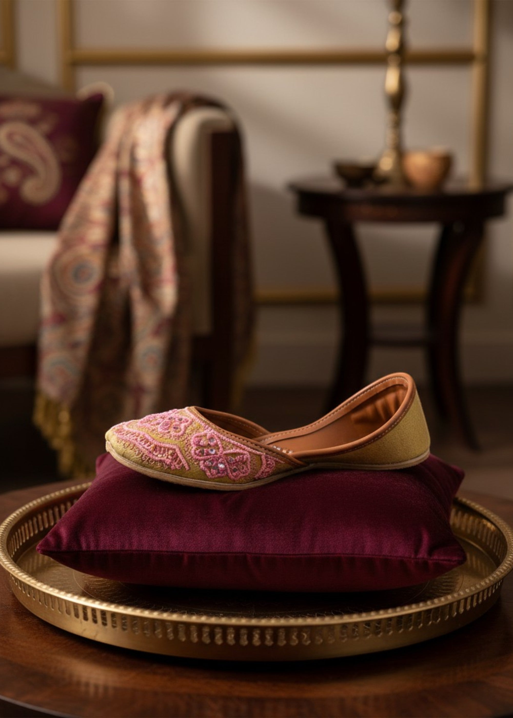 Khussa in Yellow by - High Quality Women Khussa ZFR4578