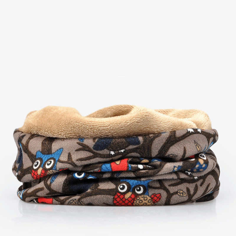 Fashion Men'S and Women'S Fashion Owl Print Riding Bib Hat Dual-Use