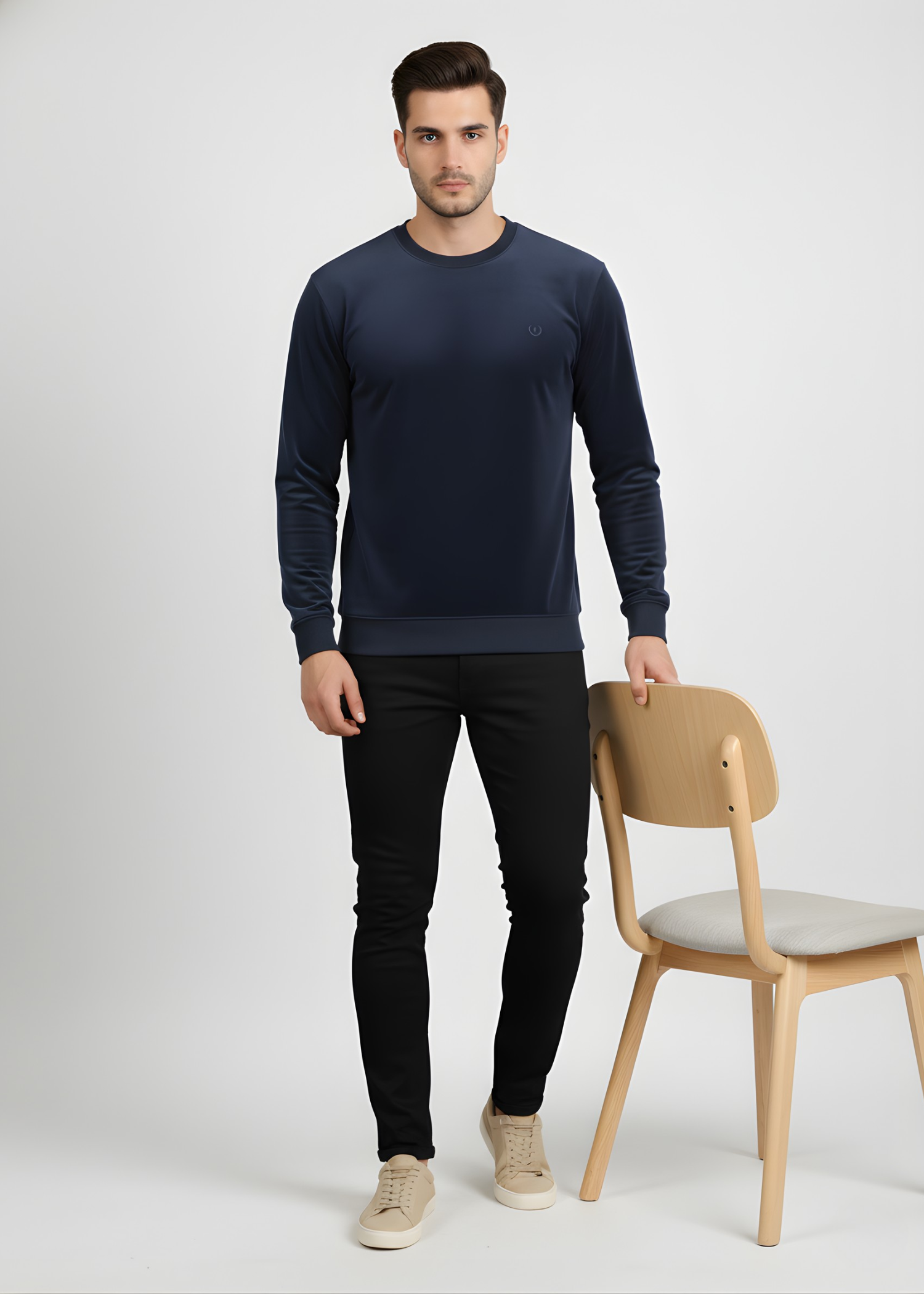 pinwale corduroy Sweatshirt in Blue