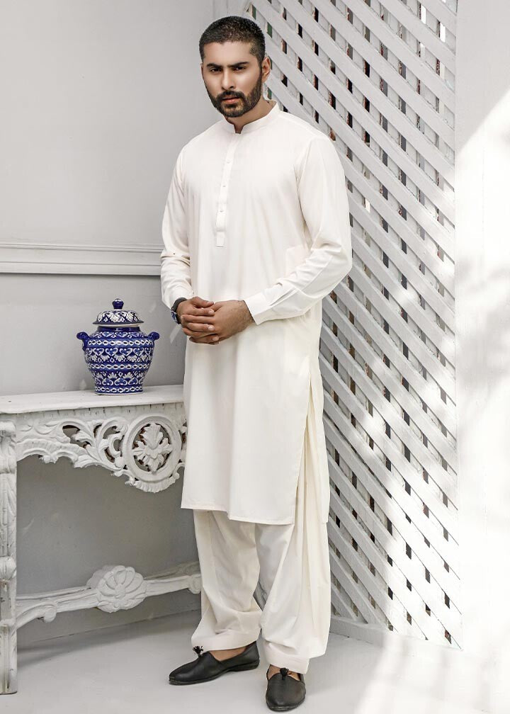 wash & wear Shalwar Kameez in Cream by The Great Masters (TGM)
