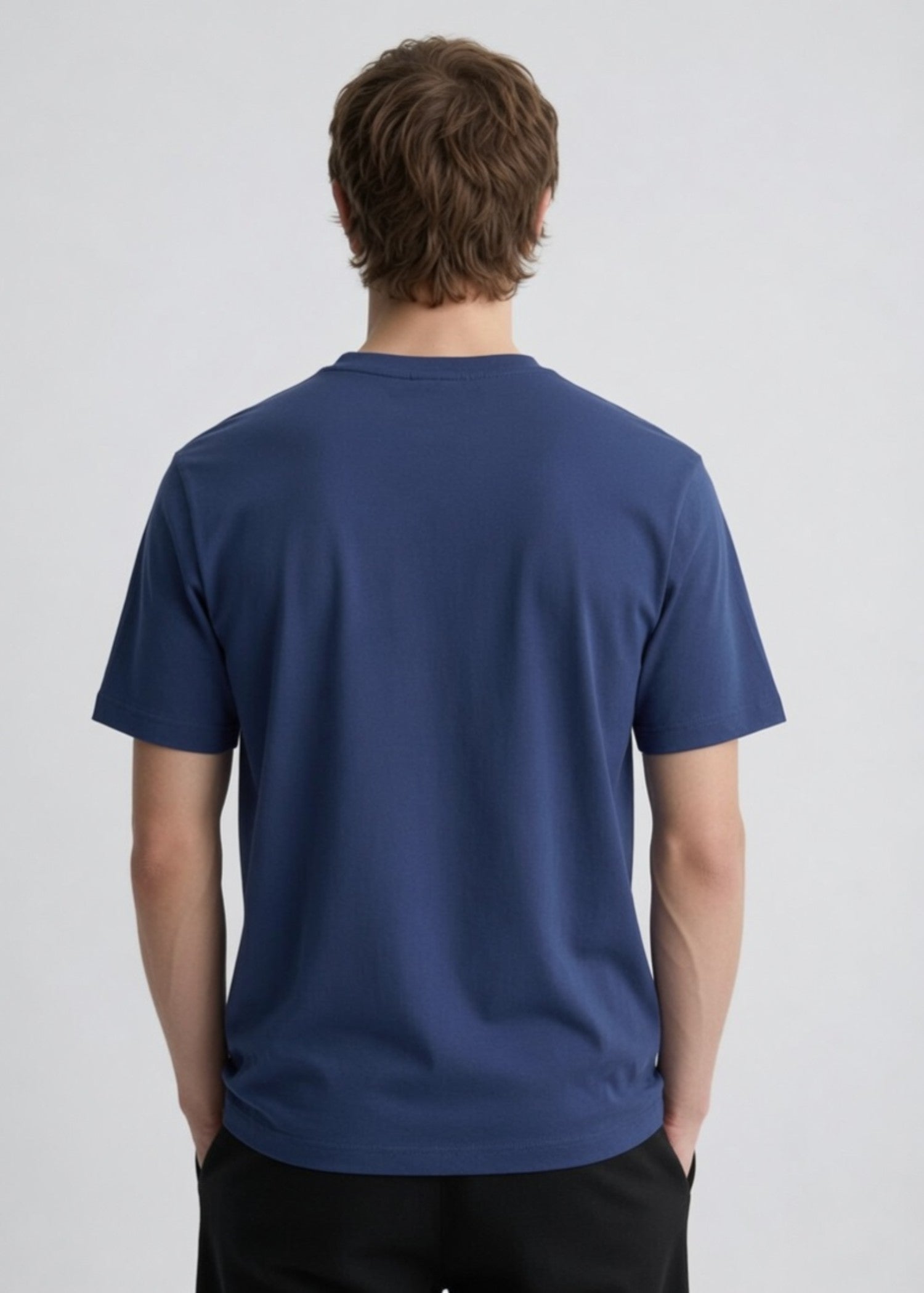 cotton T Shirt in Sapphire blue
